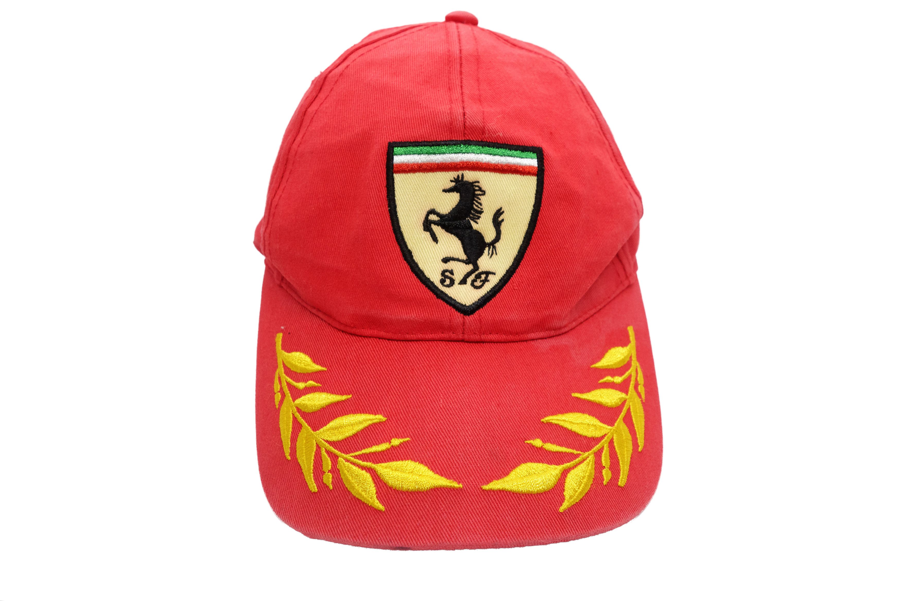 Ferrari 90s Big Front Logo Racing Laurel Vintage Cap Size ONE SIZE - 2 Thumbnail