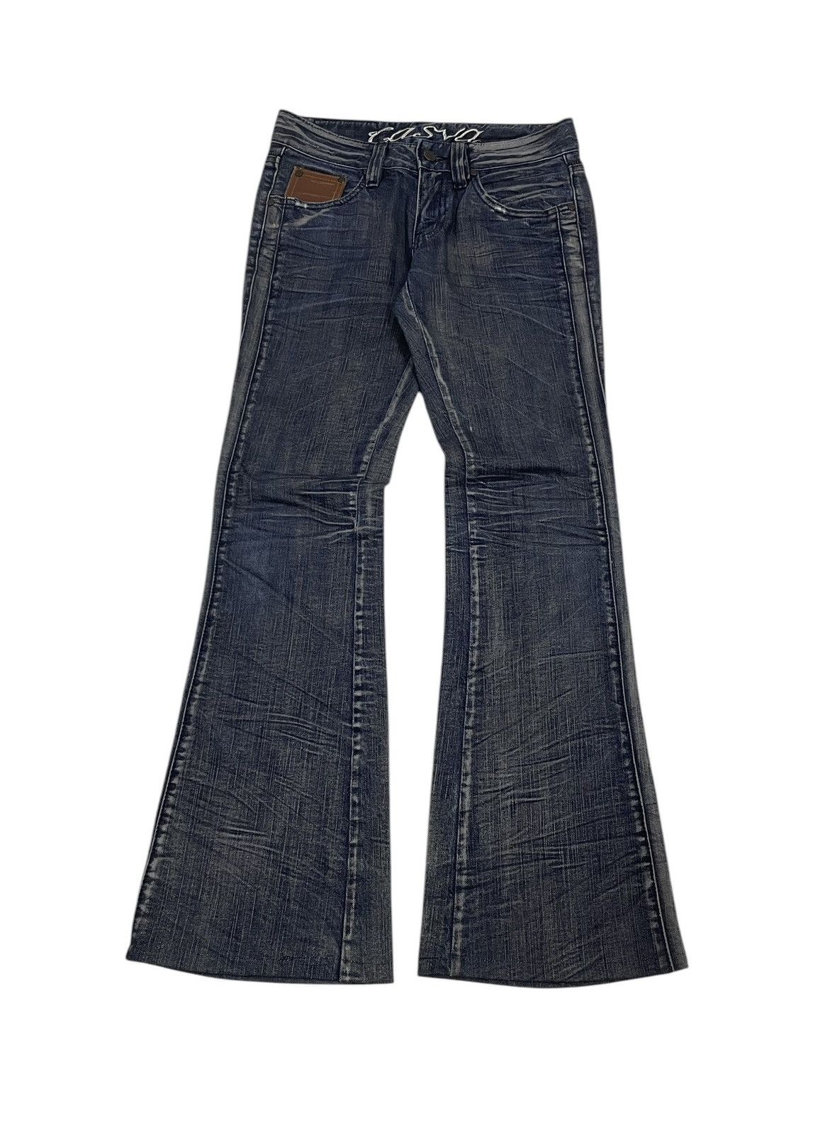 Hysteric Glamour × Japanese Brand × Tornado Mart Casva Japan Leather Pockets Flare Jeans Size US 30 / EU 46 - 4 Thumbnail