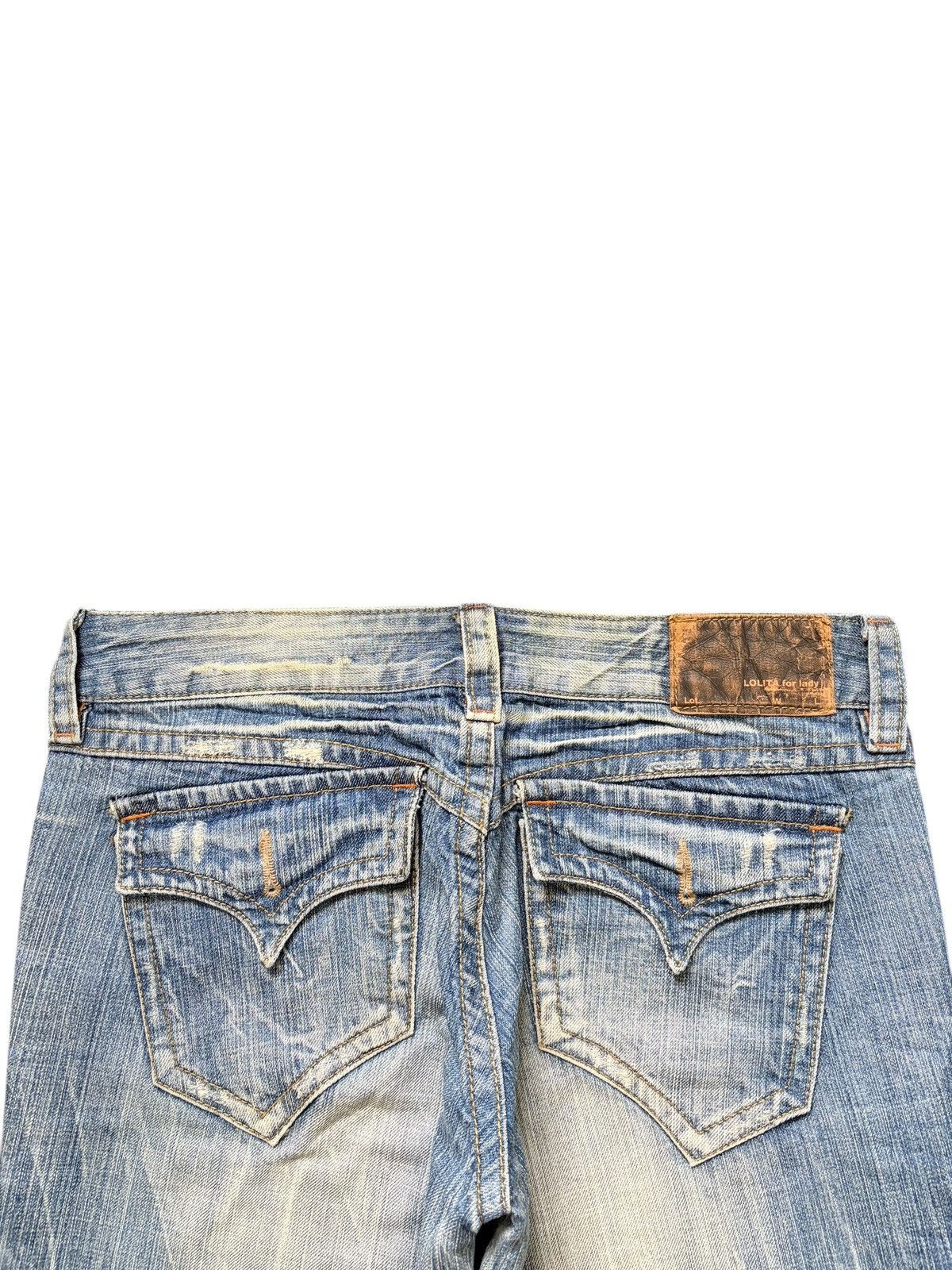 Acne Studios Vintage Japanese Lolita Distress Low Rise Flare Jeans Size 32" / US 10 / IT 46 - 4 Thumbnail