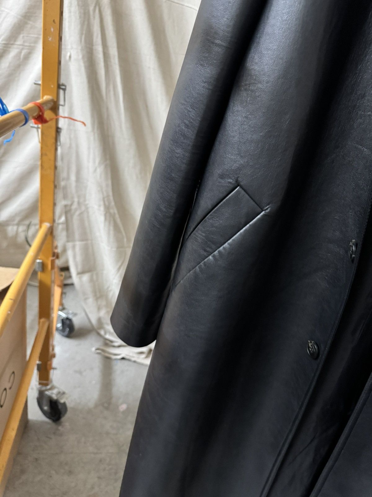 Nanushka Nanushka Black Vegan Leather Long Coat Size US M / EU 48-50 / 2 - 13 Thumbnail