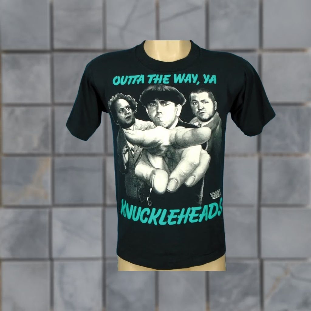 Vintage vintage THE THREE STOOGES KNUCKLEHEADS T-Shirt XS comedy shirt Men XS Black 80s 90s Nast Size US XS / EU 42 / 0 - 1 Thumbnail