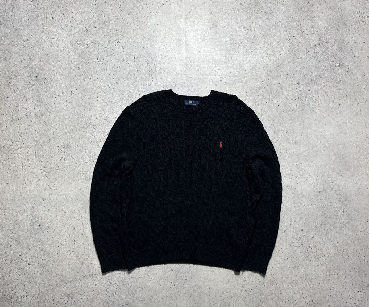 Polo Ralph Lauren Polo Ralph Lauren Black Knitted Sweater Size XL Size US XL / EU 56 / 4 - 1 Thumbnail