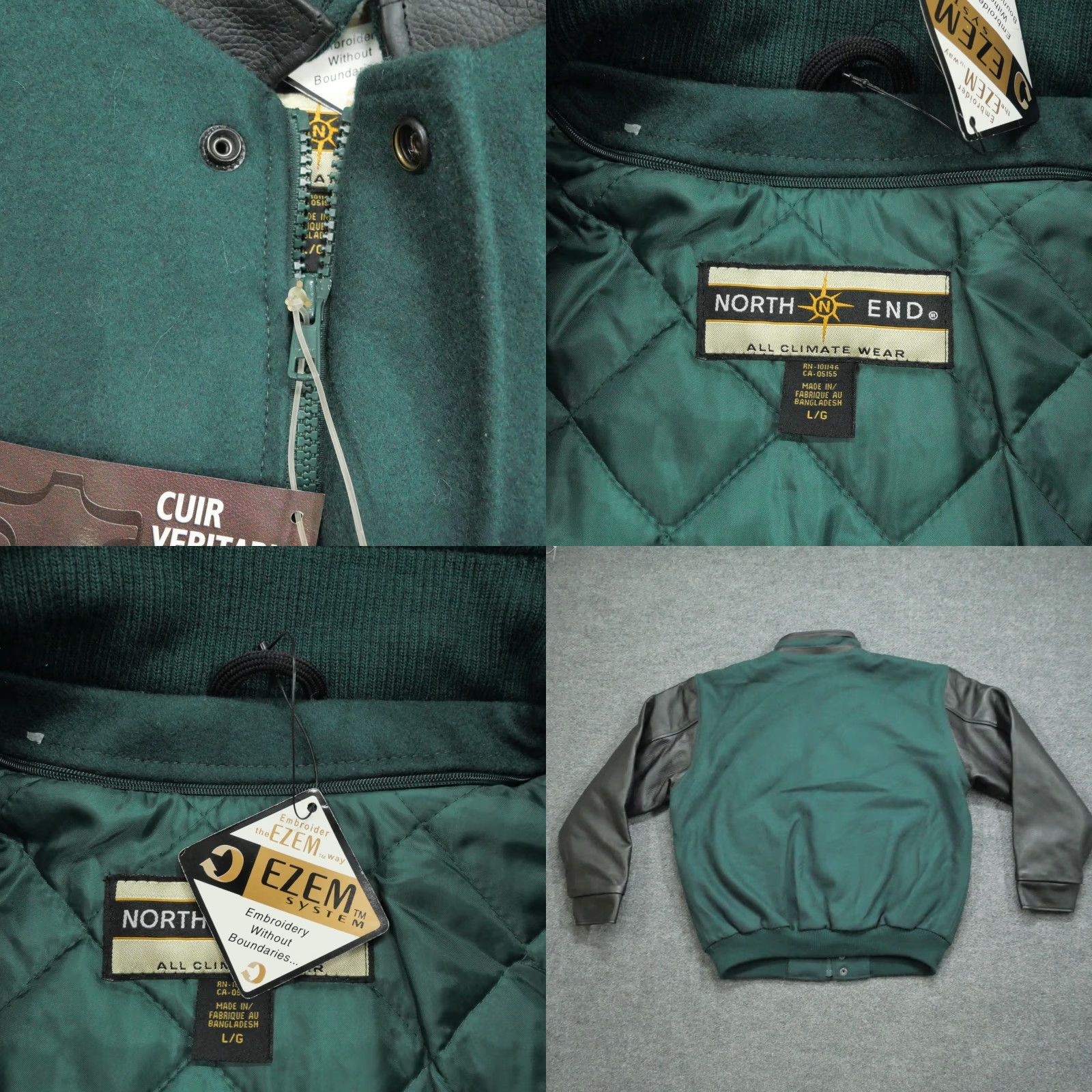 Vintage VINTAGE North End Snake Saturday Jacket Mens L Blue 90s Varsity Wool Snap Zip Carded Lined Casual Size US L / EU 52-54 / 3 - 8 Thumbnail