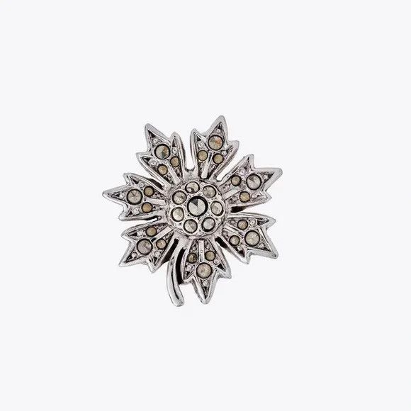 o1b1hav111124 Dup / Size: OS / Rhinestone Brooch in Silver