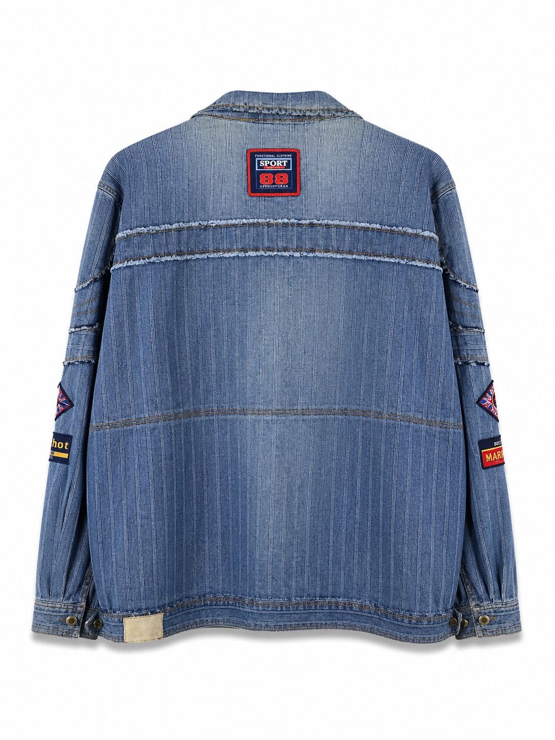Vintage Vintage Parto Sport Patchwork Denim Jacket Tech Sport Size US XL / EU 56 / 4 - 2 Thumbnail