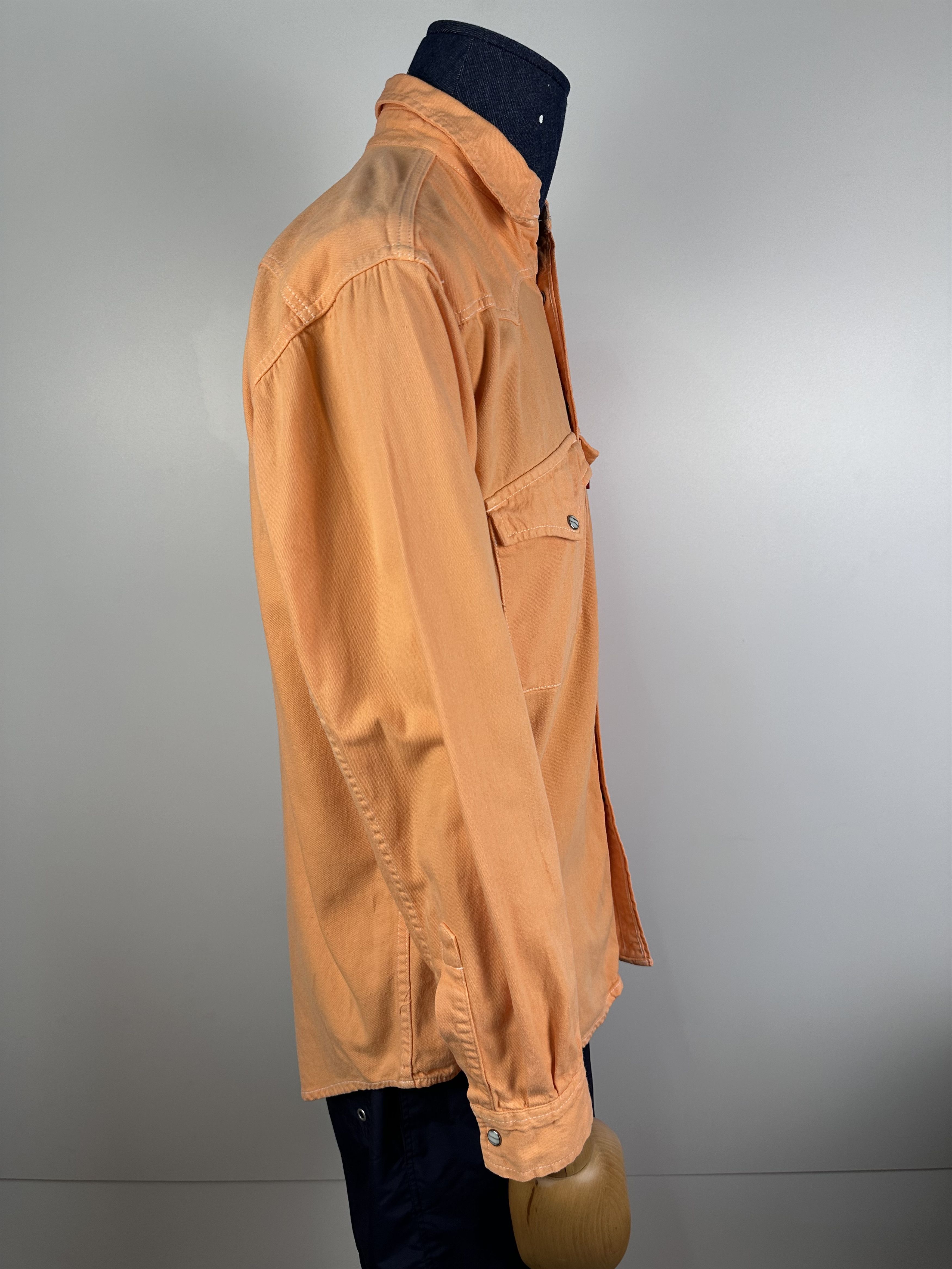 Levi's × Vintage Vintage Levi's Denim Shirt Button Down Orange Men's Size M Size US M / EU 48-50 / 2 - 8 Thumbnail