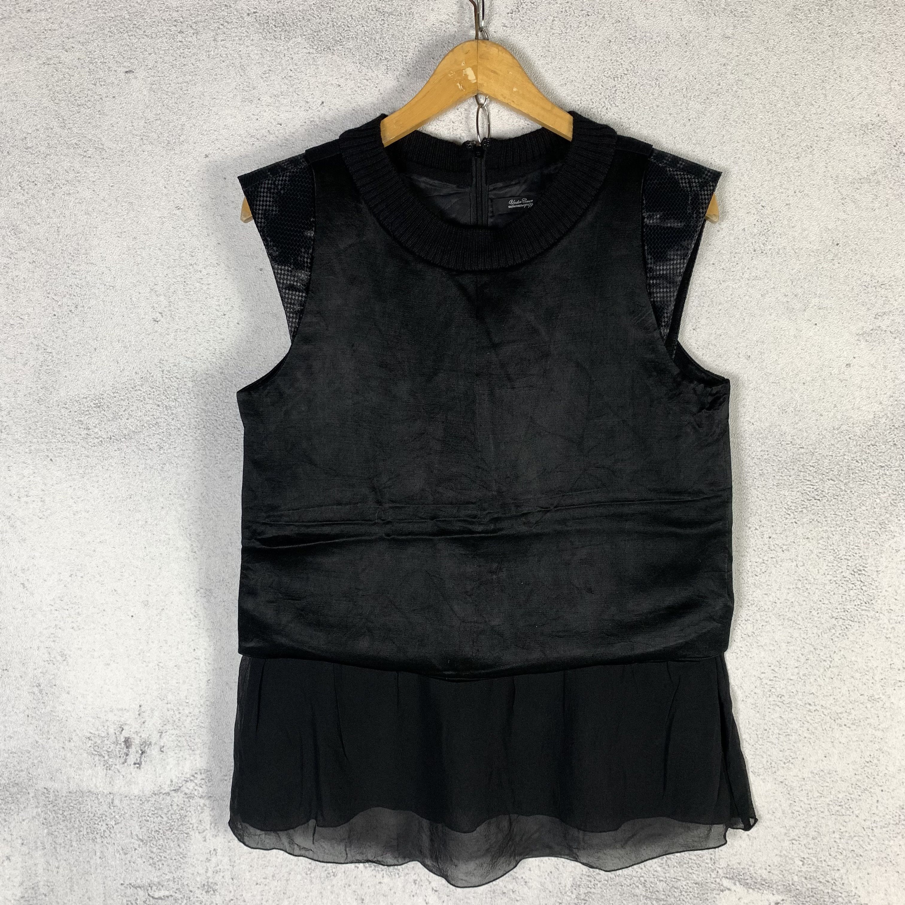 Undercover Undercover Black Sleeveless Layered Mesh Top Size S / US 4 / IT 40 - 1 Thumbnail