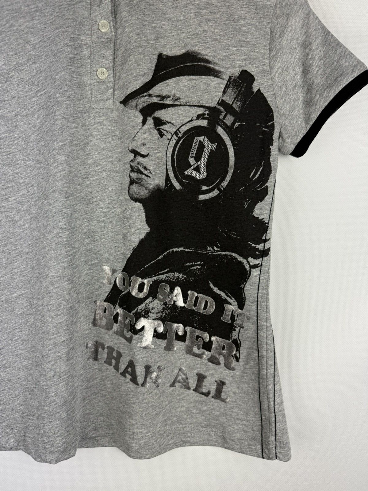 John Galliano Galliano Newspaper You Said It Better Than All Polo T Shirt Size S / US 4 / IT 40 - 6 Thumbnail