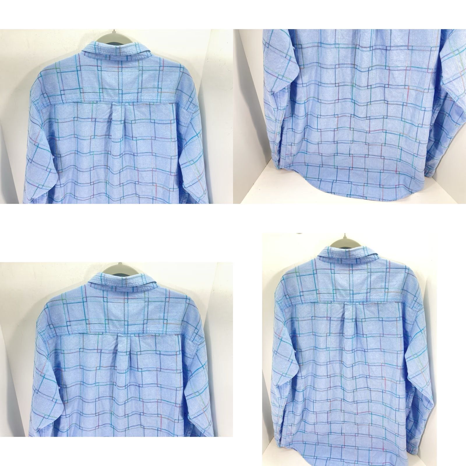 The Territory Ahead VINTAGE Territory Ahead Shirt Men XL Blue Stripe Button Long Sleeve Brushed Cotton Size US XL / EU 56 / 4 - 8 Thumbnail