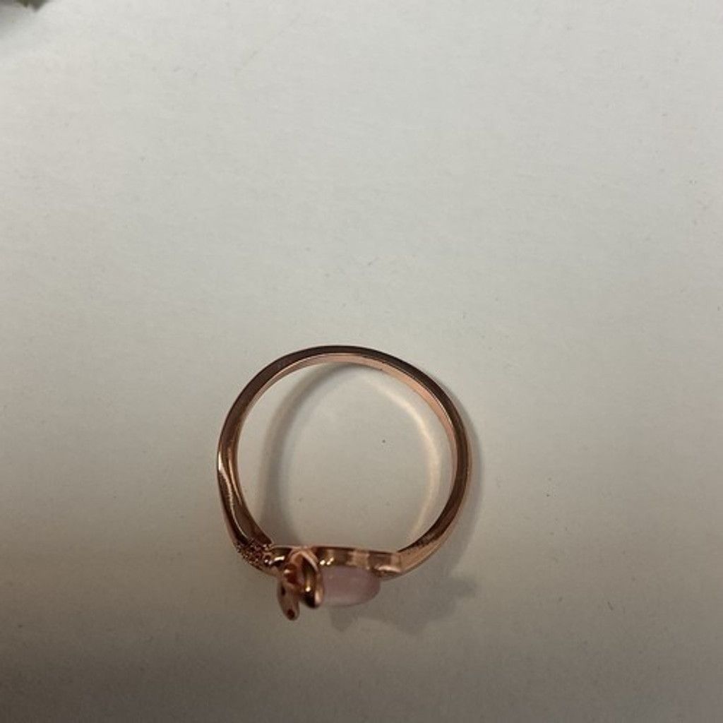 The Unbranded Brand NWOB Open Ring Pink Opal Simulated Kitty Cat Adjustable Ring Size ONE SIZE - 4 Thumbnail