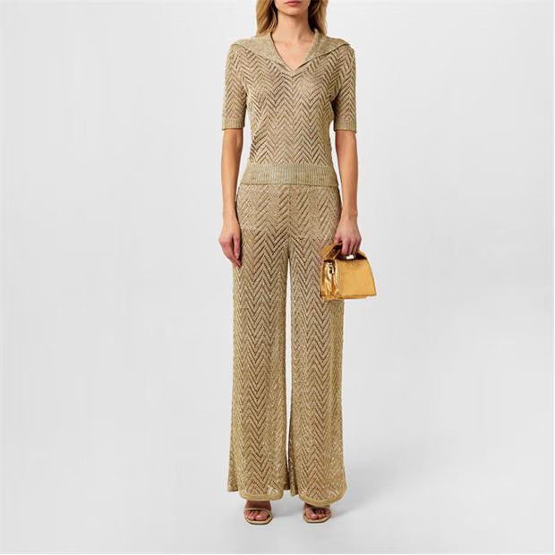 Missoni o1g2r1mq1124 V Neck Knitted T Shirt in Gold Space Size M / US 6-8 / IT 42-44 - 6 Thumbnail