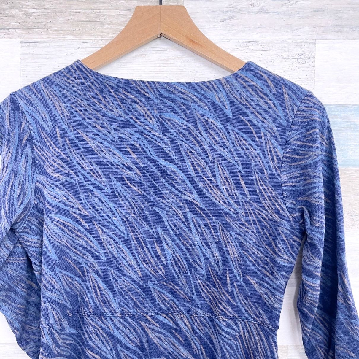 Other Horny Toad & Co Cinch V Neck Tencel Jersey Dress Blue 3/4 S Size S / US 4 / IT 40 - 4 Thumbnail