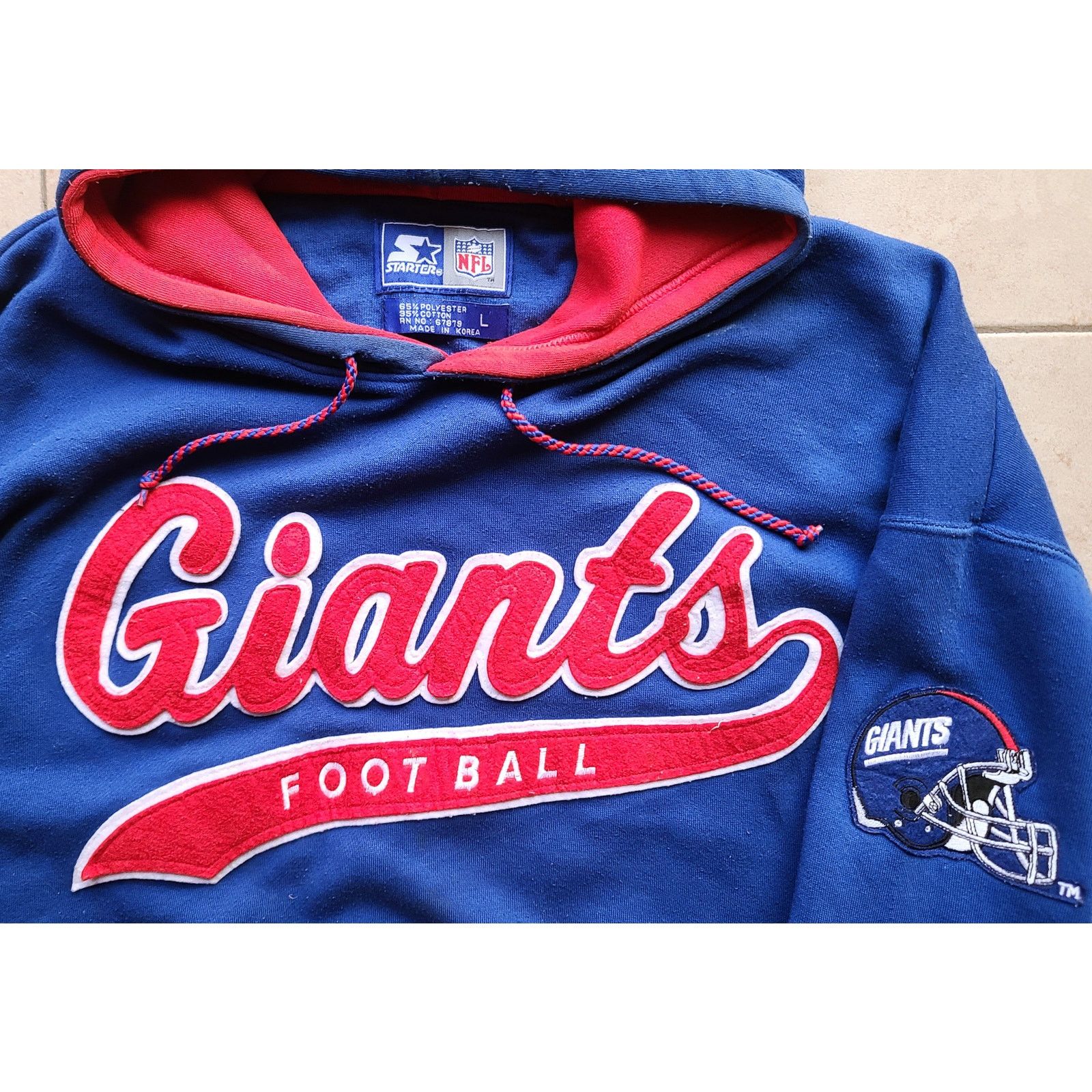 NFL × Starter New York Giants 90s STARTER hoodie Script L NFL Football vtg Size US L / EU 52-54 / 3 - 2 Thumbnail