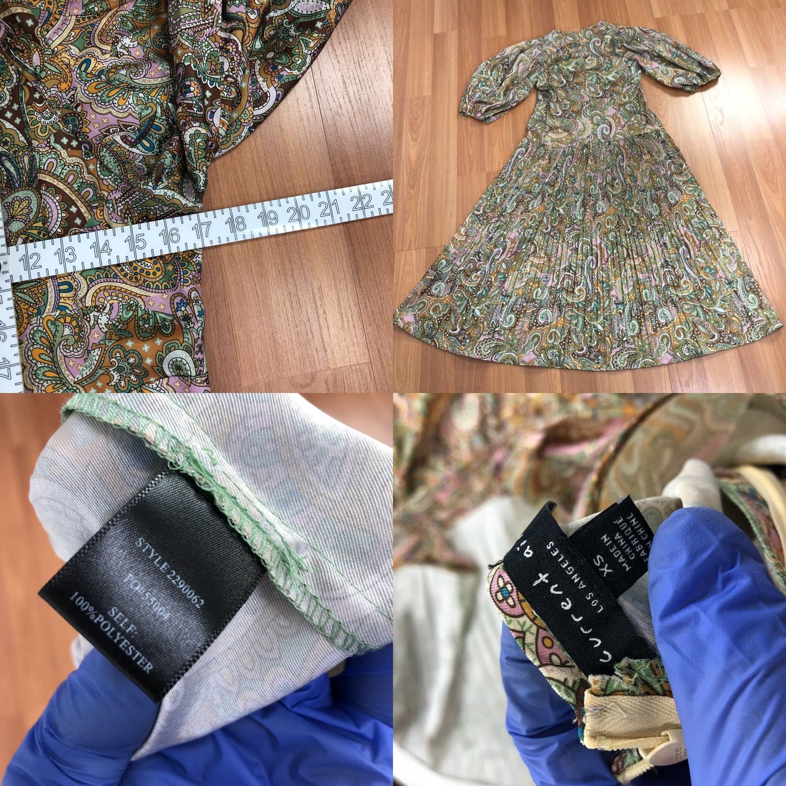 Vintage VINTAGE Current Air XS Paisley BOHO Festival Bishop Sleeve Ruffled 49 Inch Dress MINT Size XS / US 0-2 / IT 36-38 - 9 Thumbnail
