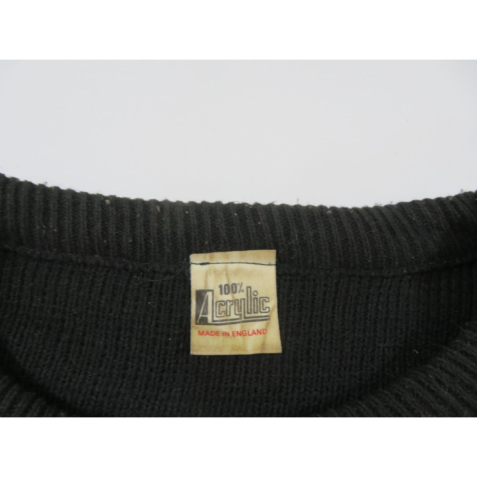 Other Acrylic Heart Sweater, Made in England, Sz M? 1980s Size M / US 6-8 / IT 42-44 - 3 Thumbnail