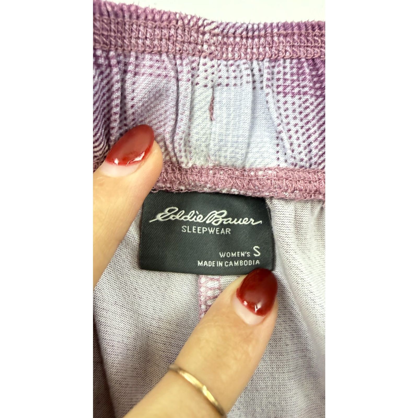 Eddie Bauer Eddie Bauer Pants Womens Small Purple Pink Plaid Sleepwear Lounge Pajama Bottoms Size 28" / US 6 / IT 42 - 5 Thumbnail