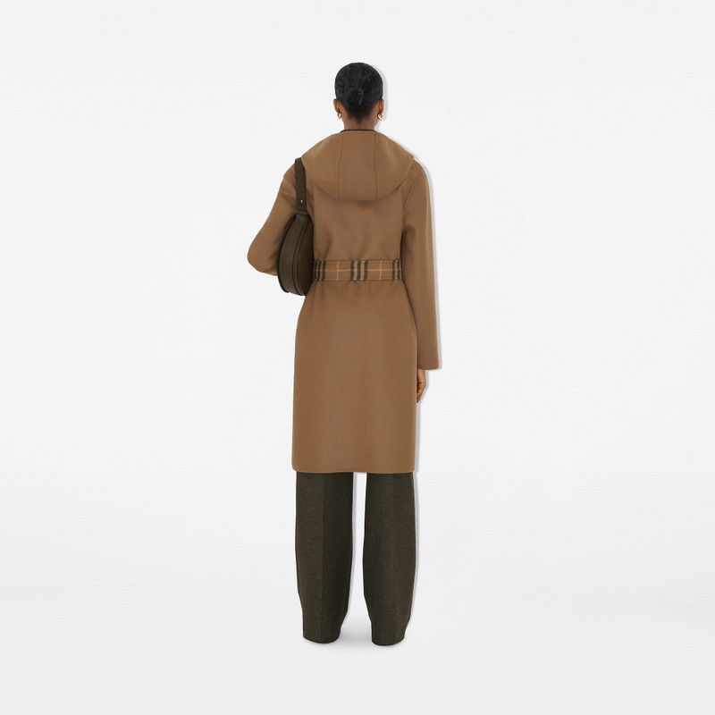 Burberry o1w1db10426 Reversible Check Wool Wrap Coat in Brown Size L / US 10 / IT 46 - 4 Thumbnail