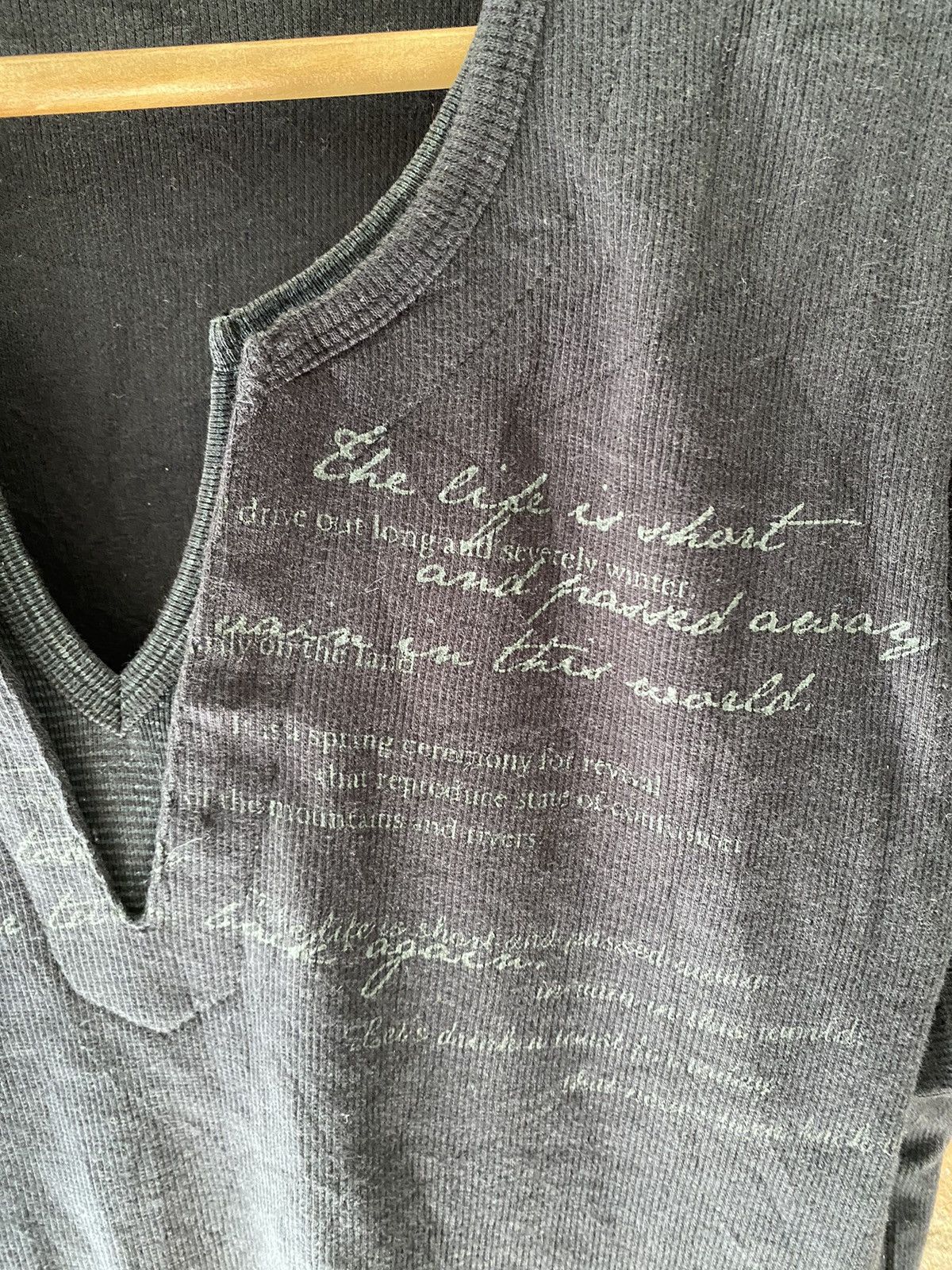 Nicole Club 2000s Poem V neck tee Size US M / EU 48-50 / 2 - 5 Thumbnail