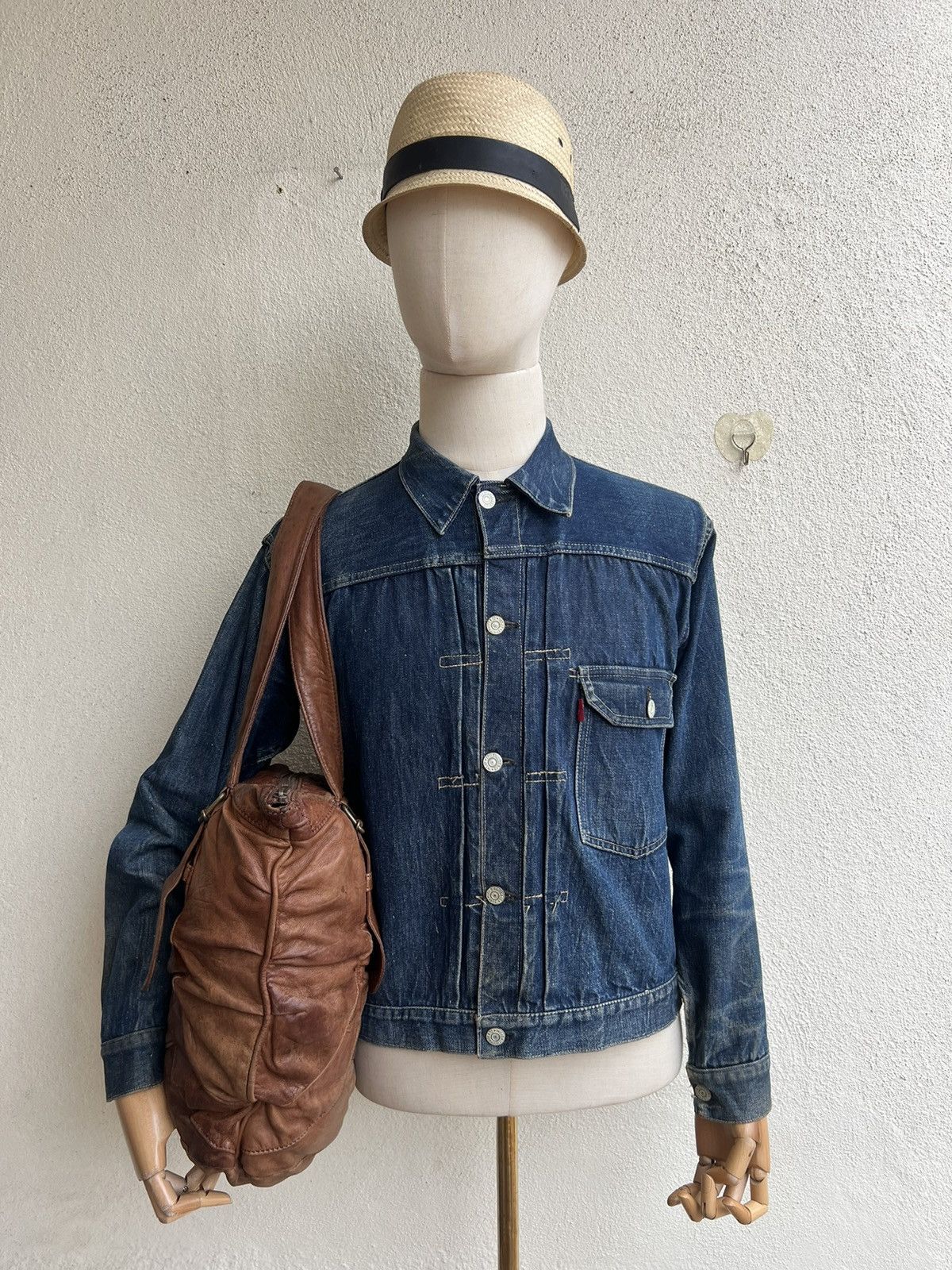 Leather Trashed Zucca Japan Distress Patina Leather Bag Tote Size ONE SIZE - 2 Thumbnail