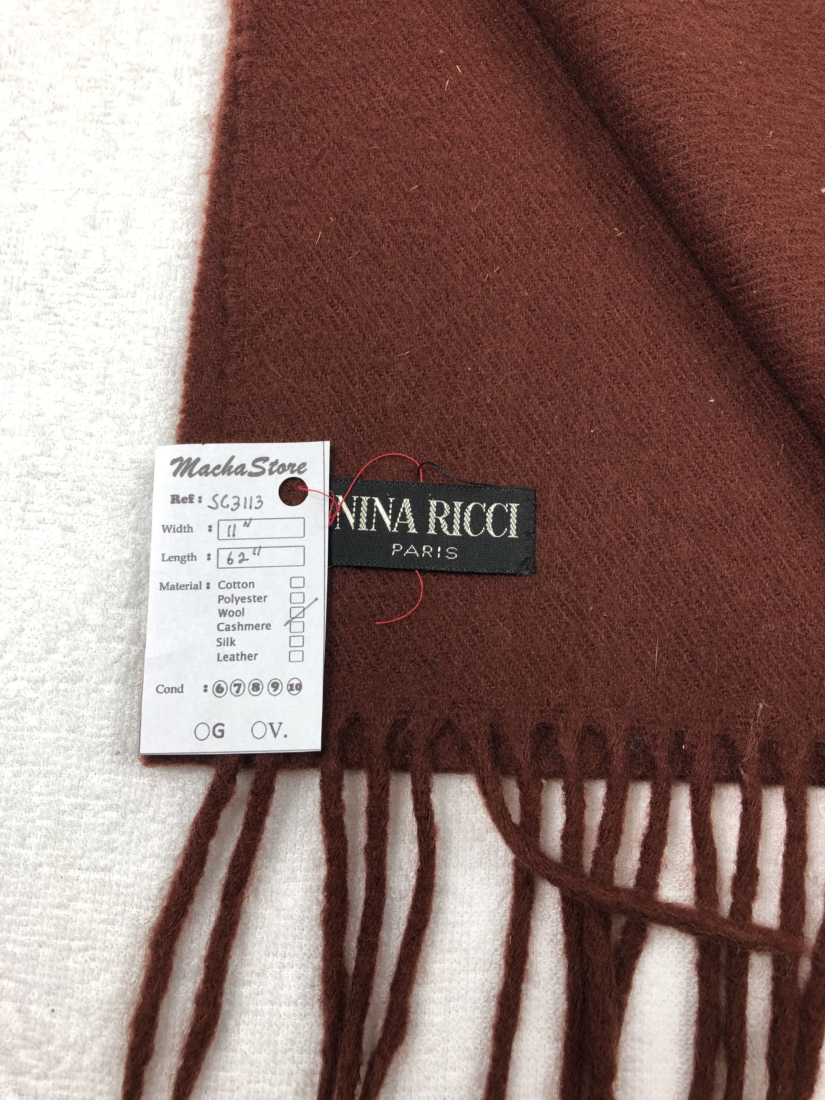 Nina Ricci × Vintage Nina Ricci Scarf / Muffler / Neckwear Wool Size ONE SIZE - 5 Thumbnail