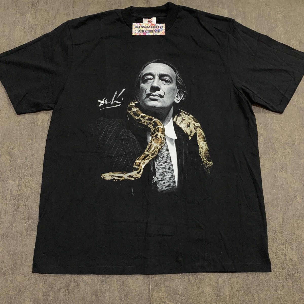 image of Salvador Dali X Venus Butterfly X Art Tees X Bottlegg in Black, Men's (Size XL)
