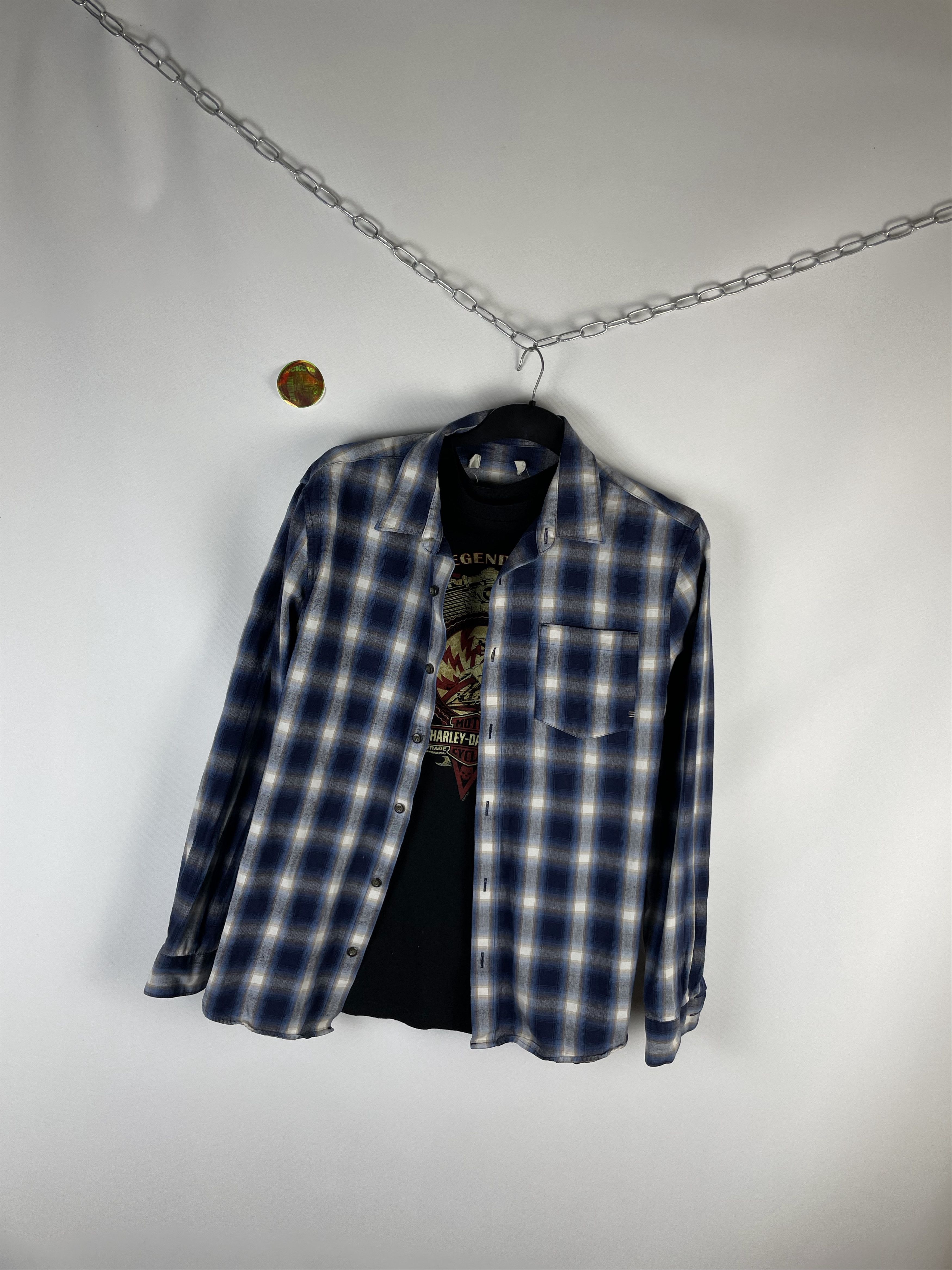 Flannel × Vintage Flannel Vintage Mens Shirt Size US XL / EU 56 / 4 - 2 Thumbnail