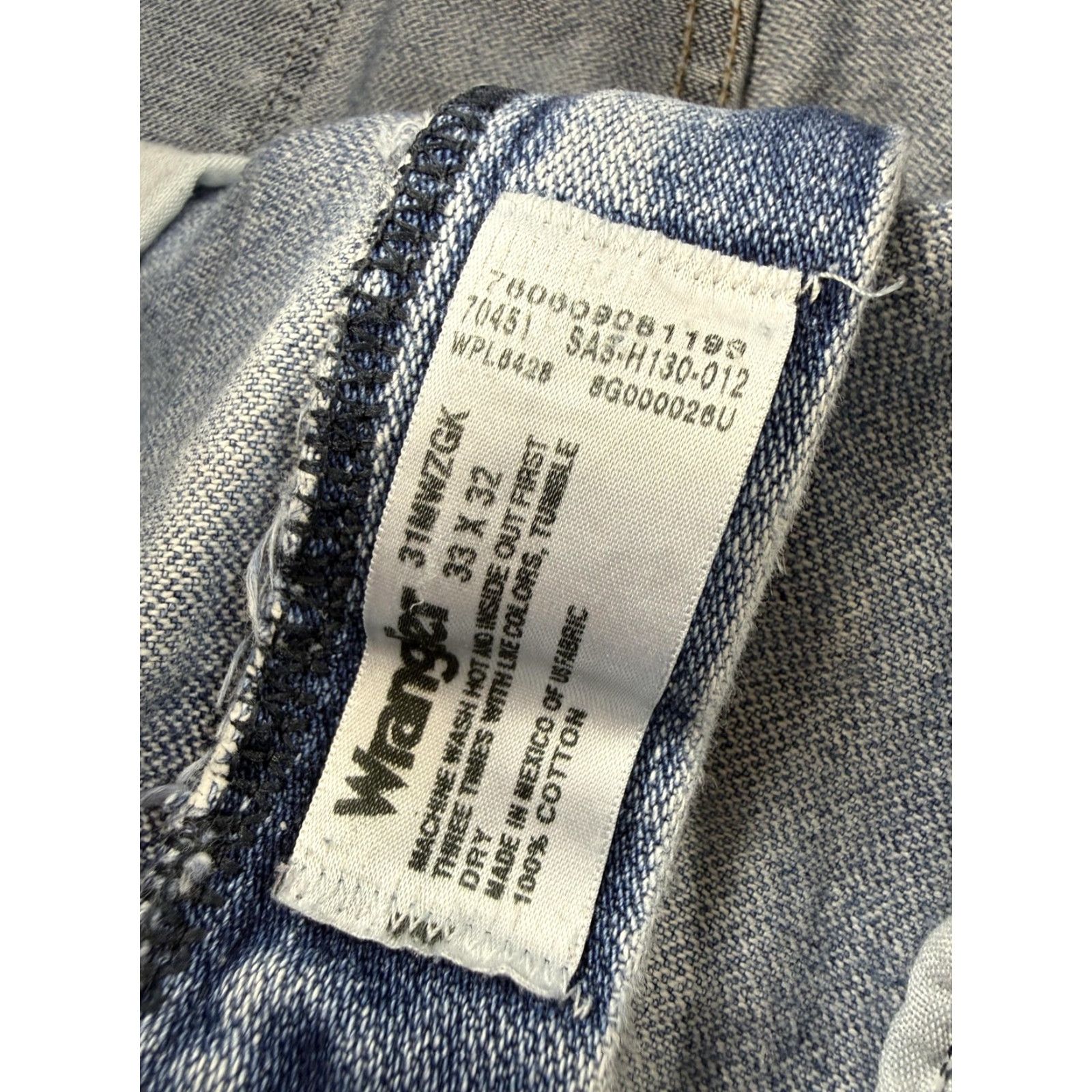 Wrangler Wrangler Jeans Mens 33x31 Blue Relaxed Fit Straight Leg 100% Cotton Denim 3K Size US 33 - 4 Thumbnail