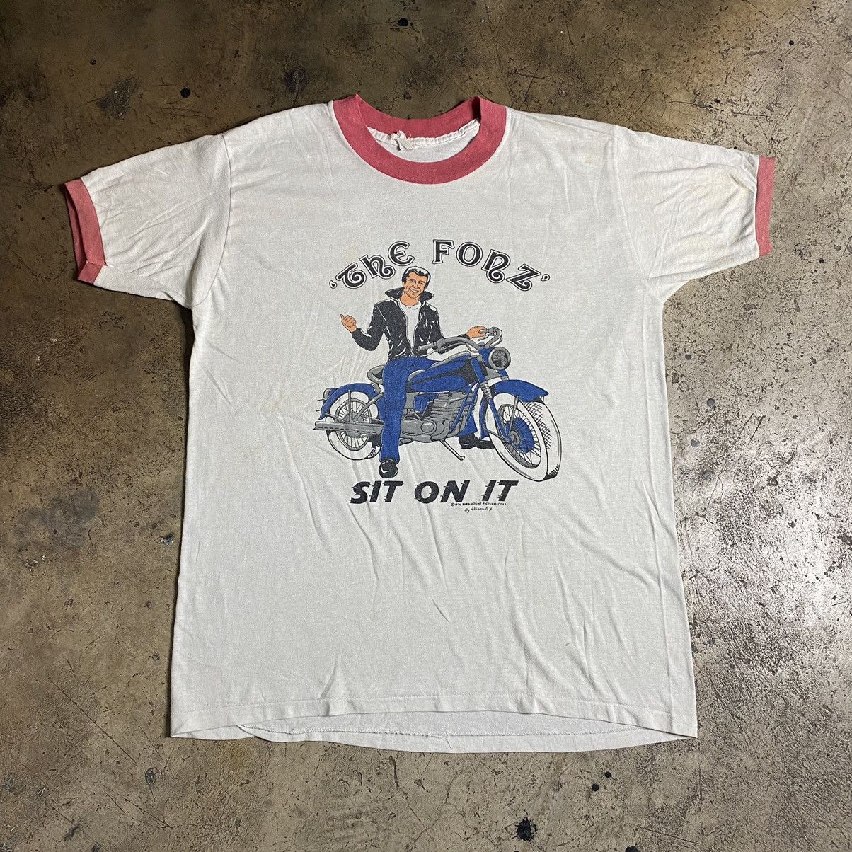 image of Indian Motercycles x Movie The Fonz / Movie T-Shirt in White, Men's (Size XL)