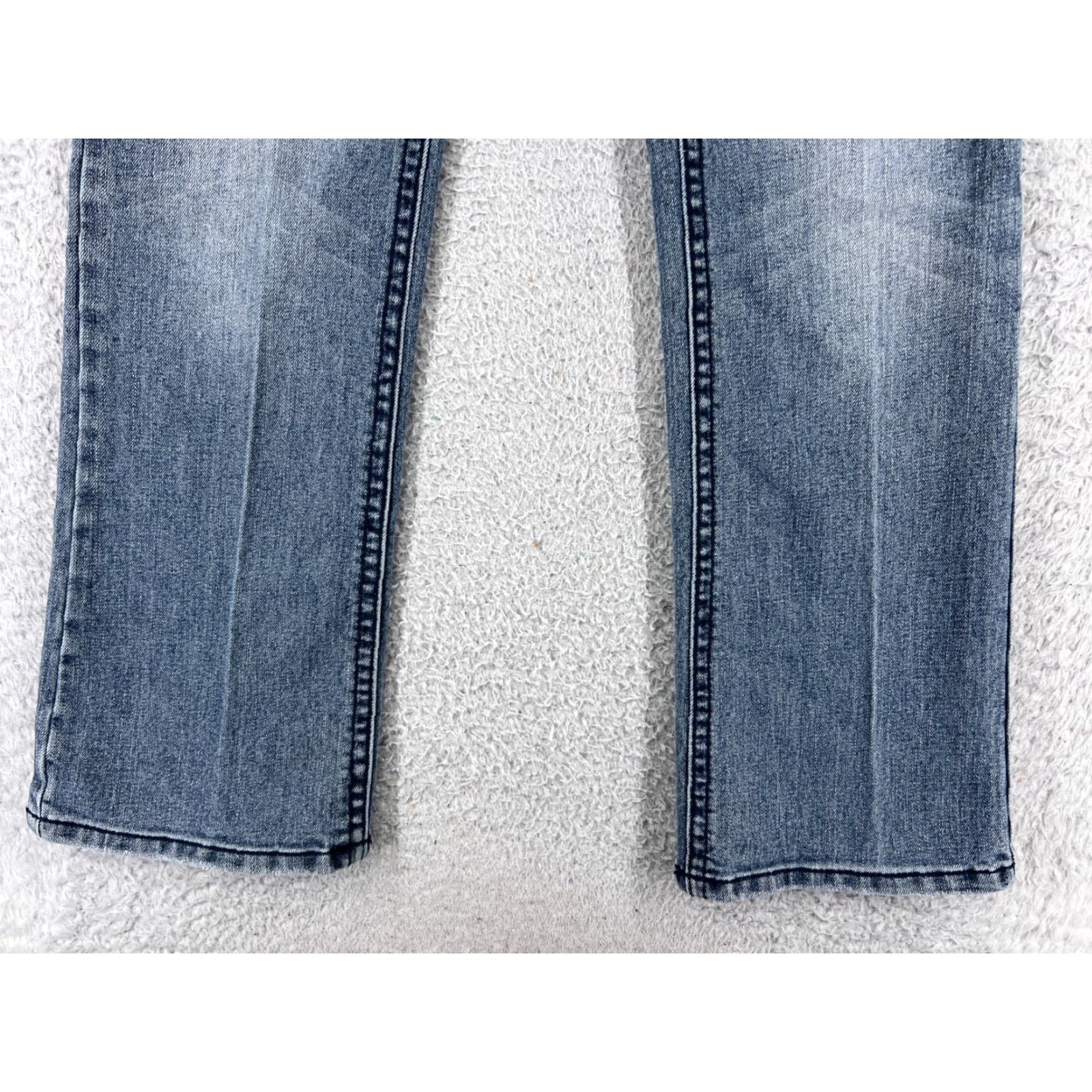 Apt. 9 Apt. 9 Women's Jeans Bootcut Cotton Blend Stretch Blue Denim 29 Waist, Low Rise, Embroidered Accents, 5-Pocket Lifetime Vintage Style Size 29" - 4 Thumbnail
