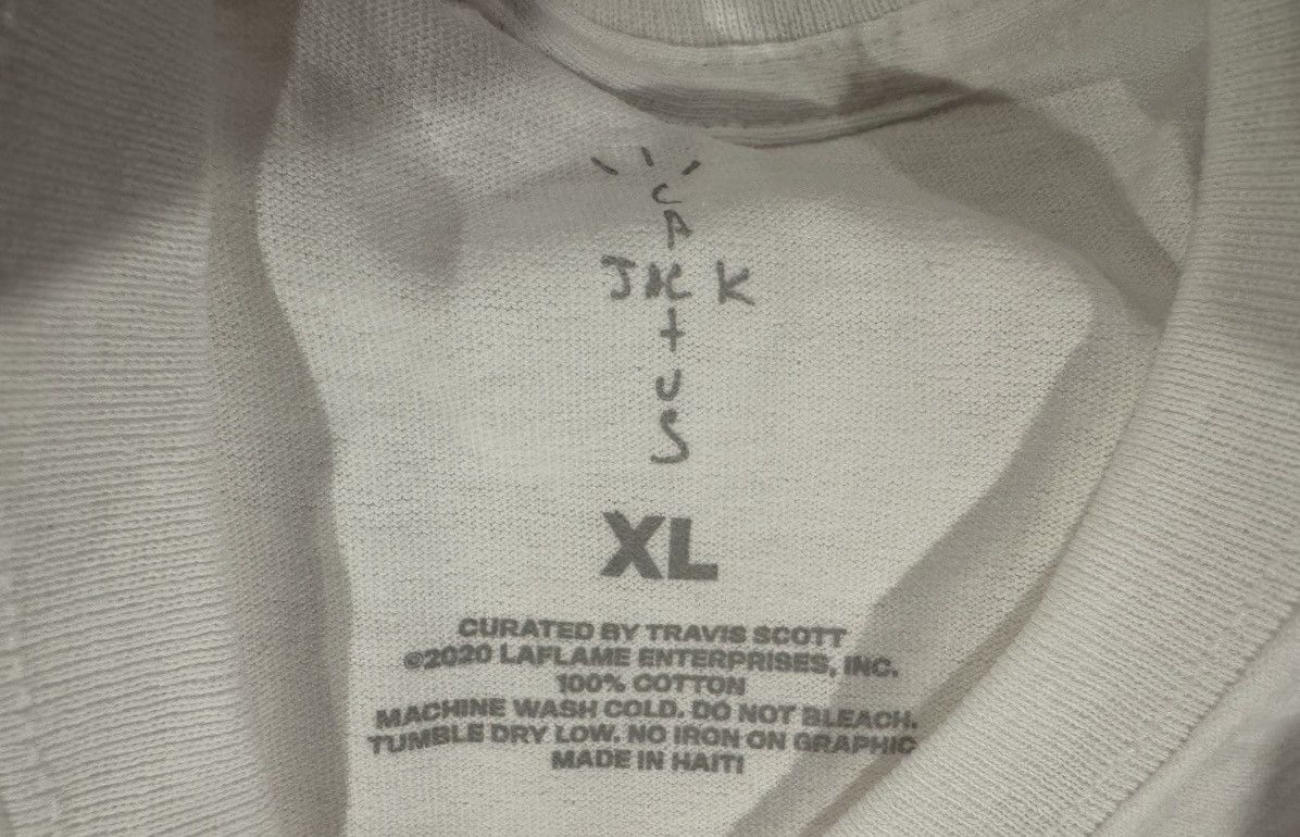 Travis Scott Travis Scott Cactus Jack Logo Tee White CJ T-Shirt Brown Size US XL / EU 56 / 4 - 4 Thumbnail