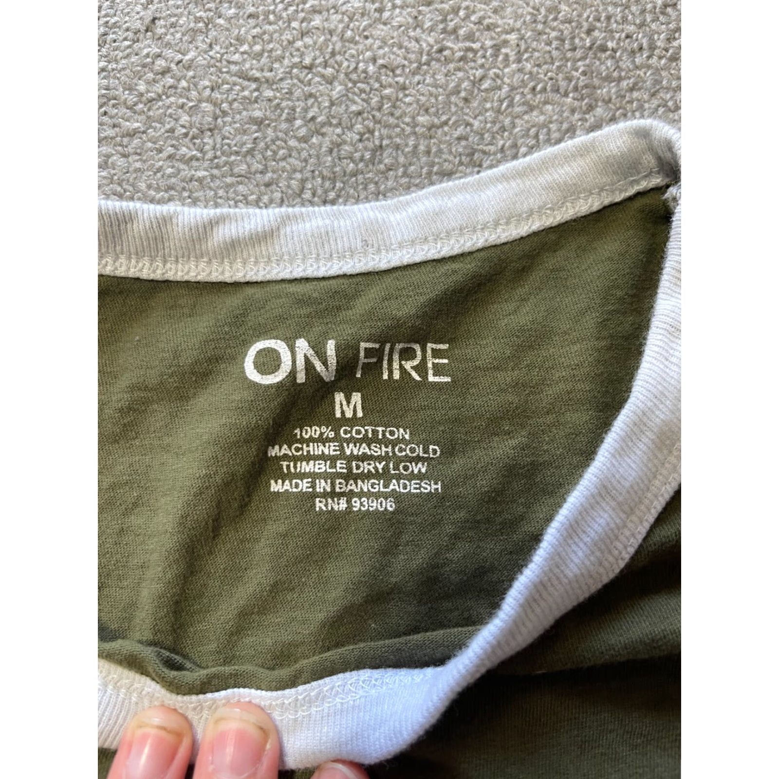 Vintage On Fire Graphic Tee Shirt Womens M "Queen" Camo Short Sleeve Top Size XL / US 12-14 / IT 48-50 - 4 Thumbnail