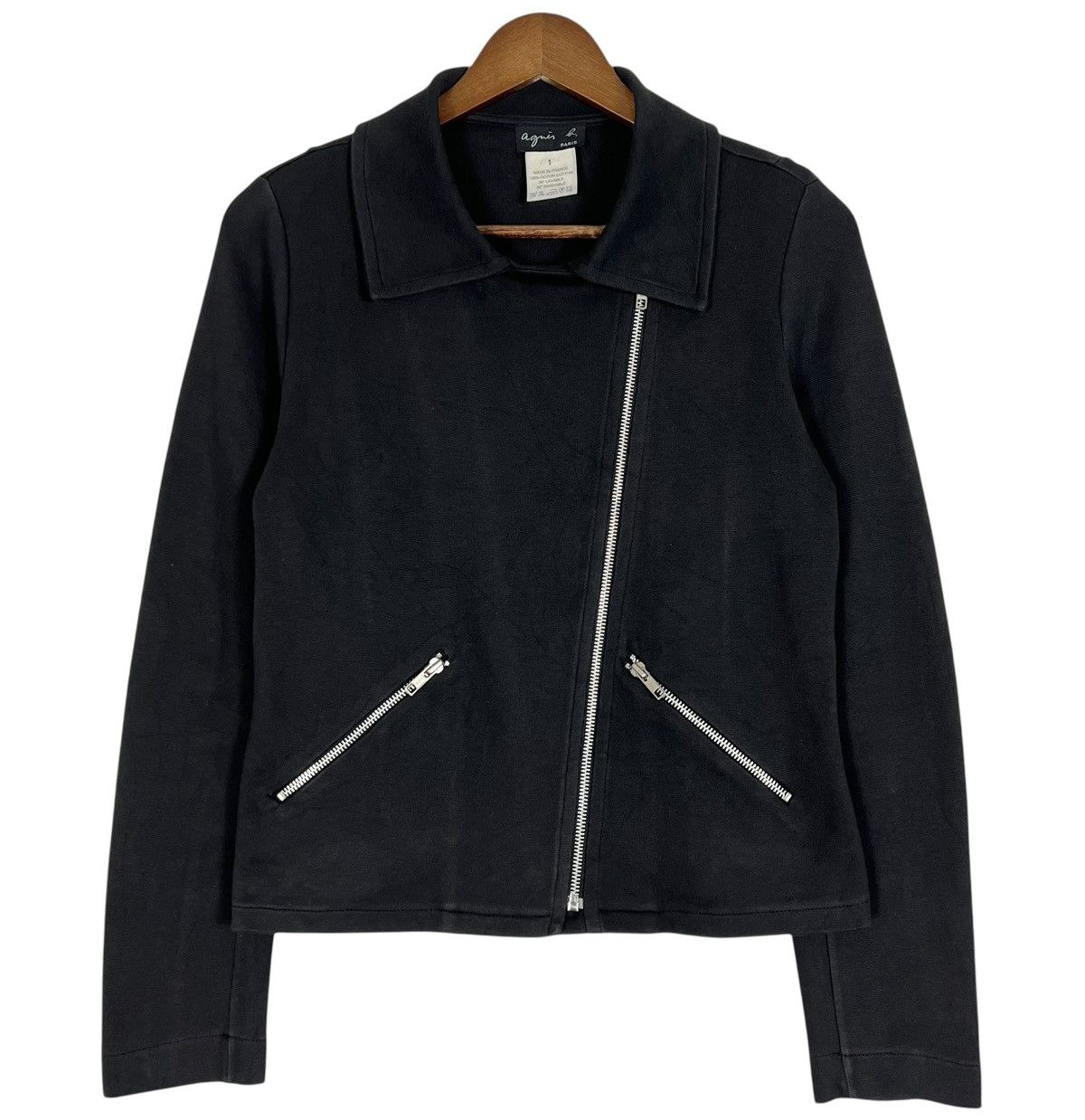 agnes b. 90s Vintage Agnes b Biker Jacket Size S / US 4 / IT 40 - 2 Thumbnail