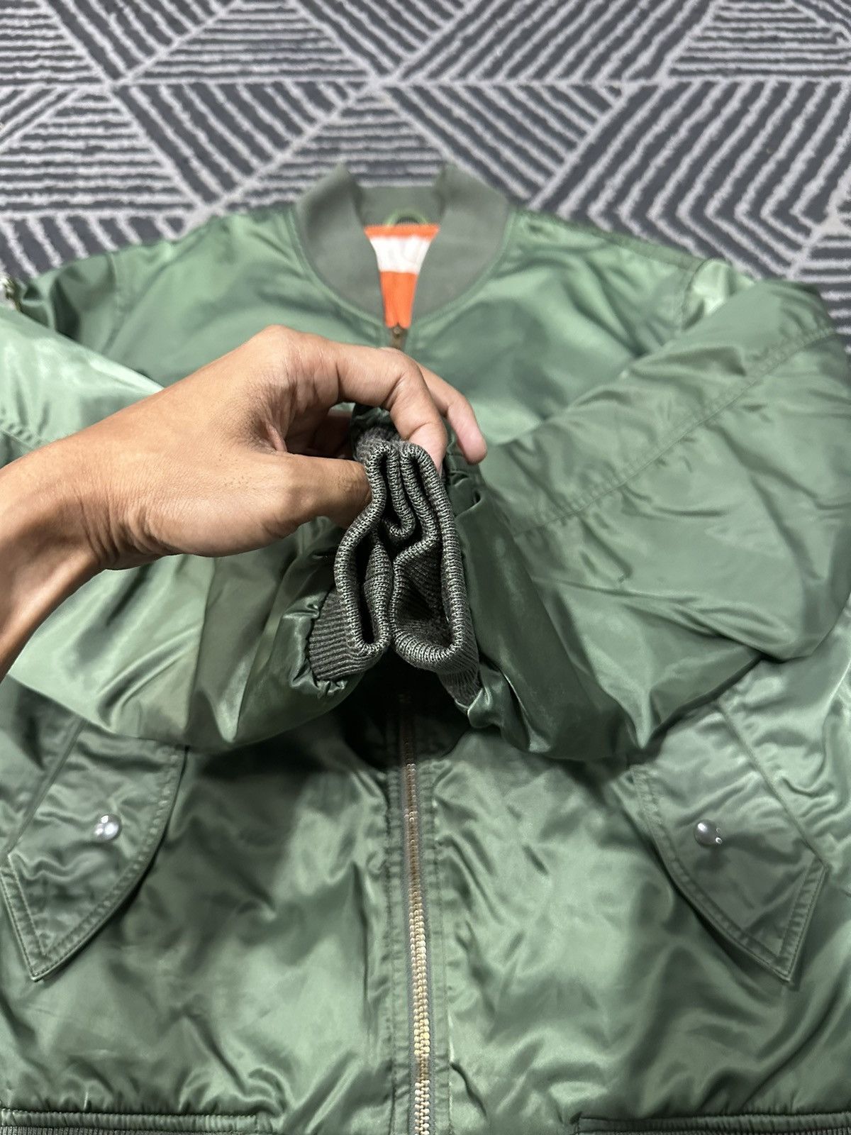 Vintage Vintage MA-1 Patches Zipper Bomber Jacket Size US L / EU 52-54 / 3 - 8 Thumbnail