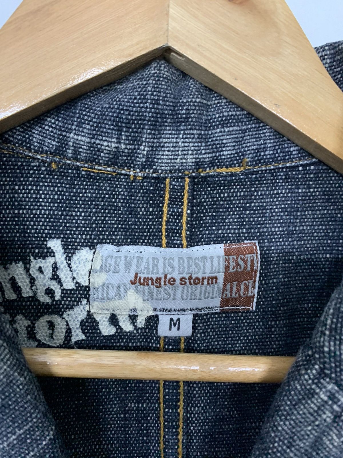 Japanese Brand Rare Jungle Storm Denim Chore Jacket Button Ups Size US M / EU 48-50 / 2 - 7 Thumbnail
