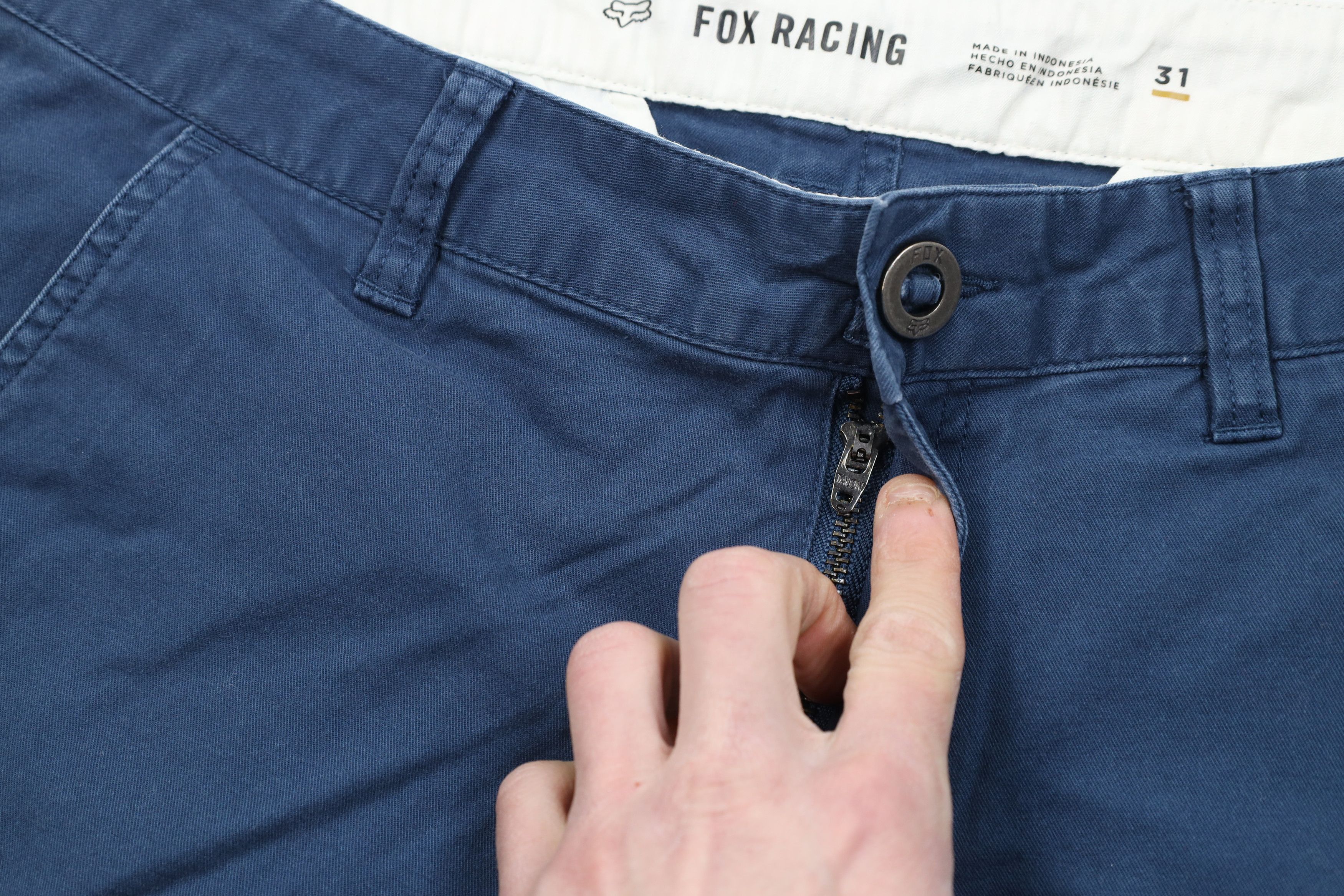 Fox Racing Vintage Y2K Fox Racing Knee Motocross Chino Shorts Blue Size US 31 - 6 Thumbnail