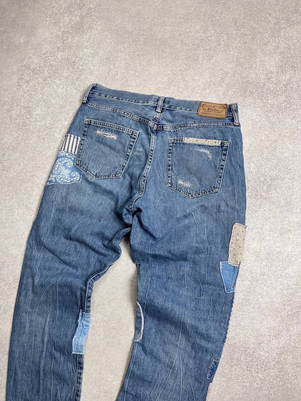 Polo Ralph Lauren × Vintage VINTAGE POLO RALPH LAUREN RLL PATCH WORK DENIM PANTS 29 Size US 29 - 10 Thumbnail