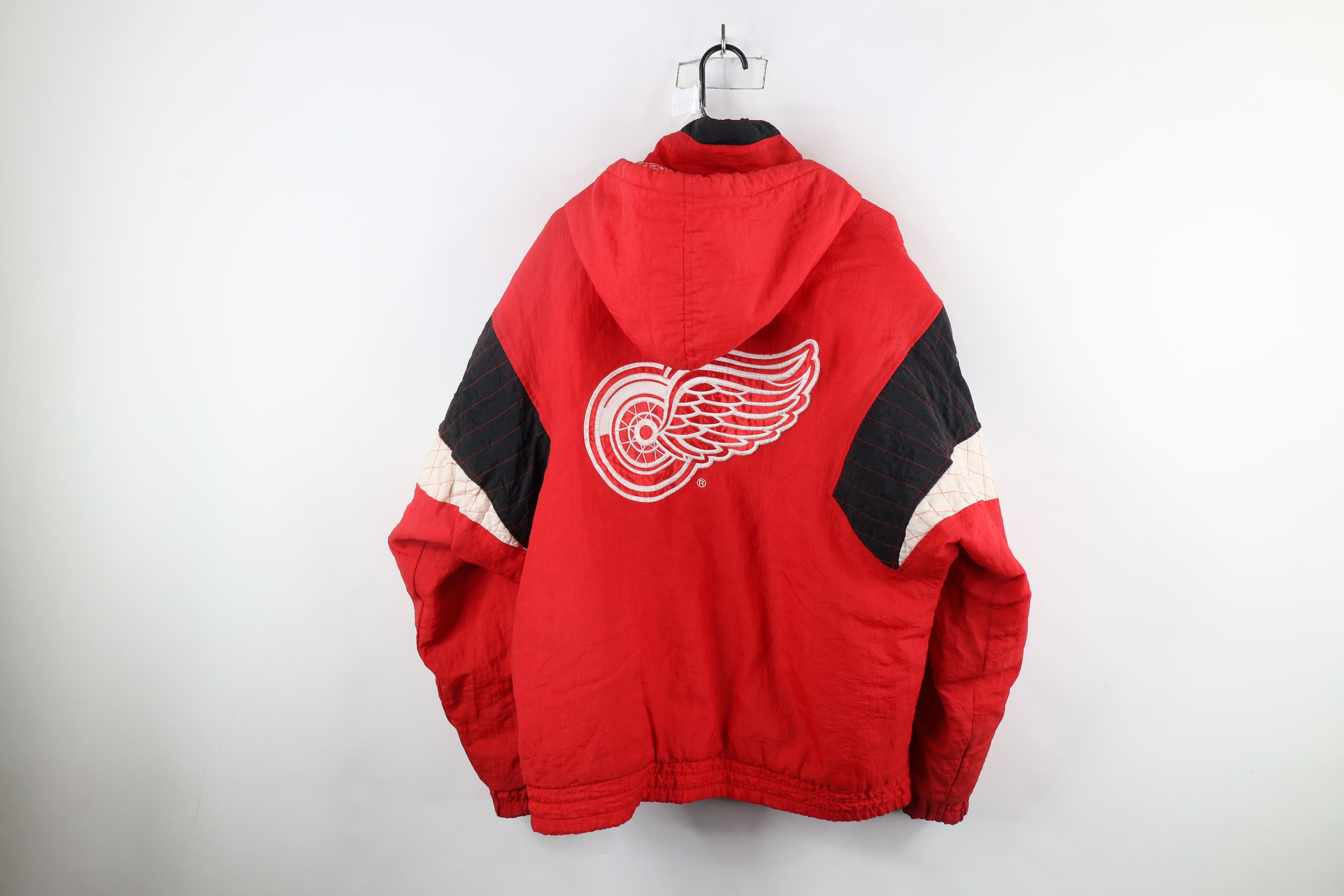 Starter × Vintage Vintage 90s Starter Detroit Red Wings Hockey Hooded Jacket Size US L / EU 52-54 / 3 - 14 Thumbnail