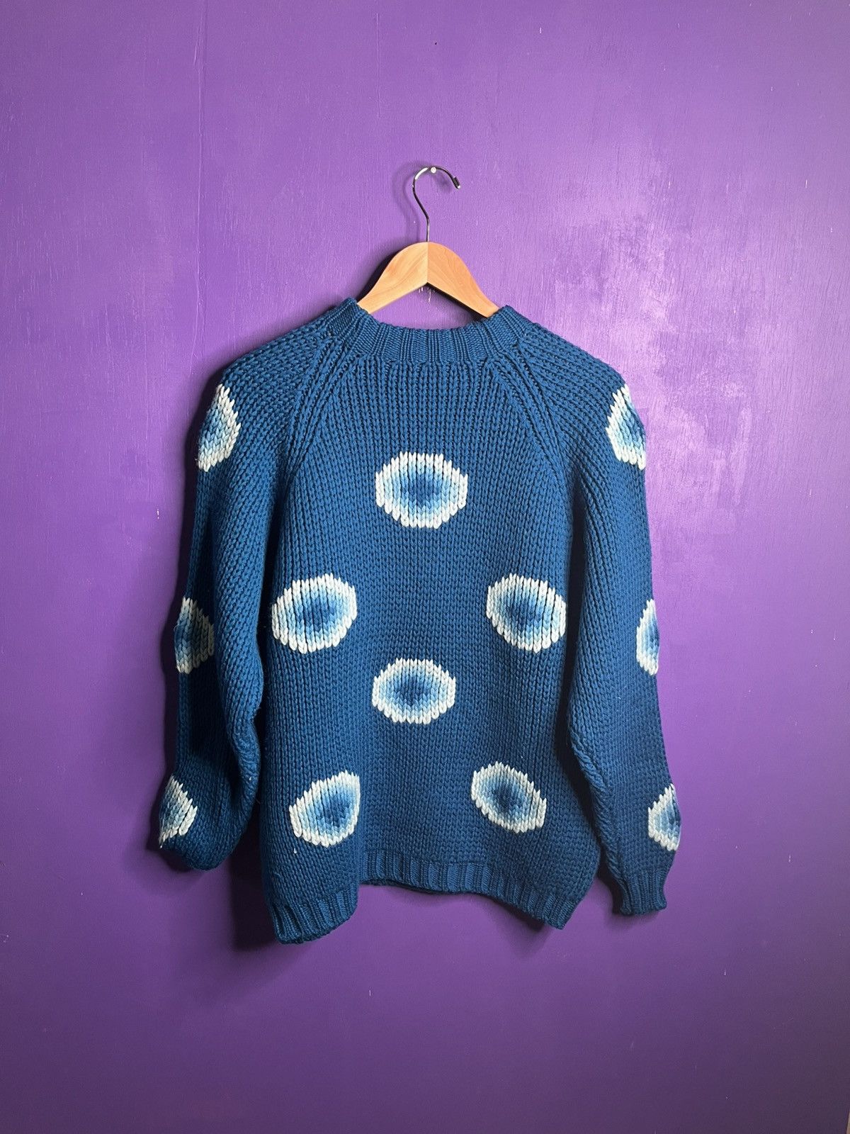 Vintage Vintage 80s Safla brand circles pattern sweater Size US M / EU 48-50 / 2 - 2 Thumbnail