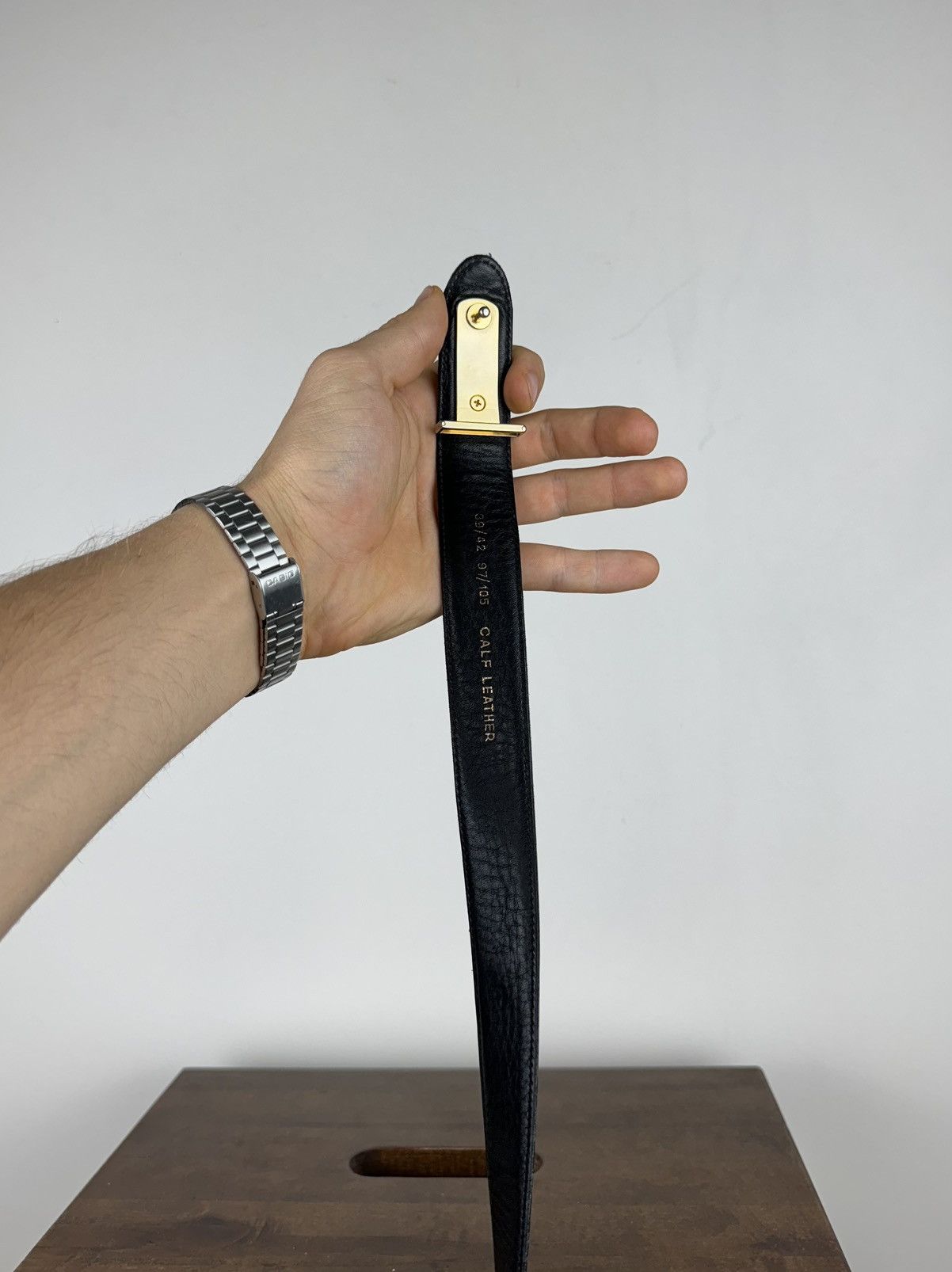 Burberry × Leather Leather belt Burberry y2k original luxury casual item Size ONE SIZE - 3 Thumbnail