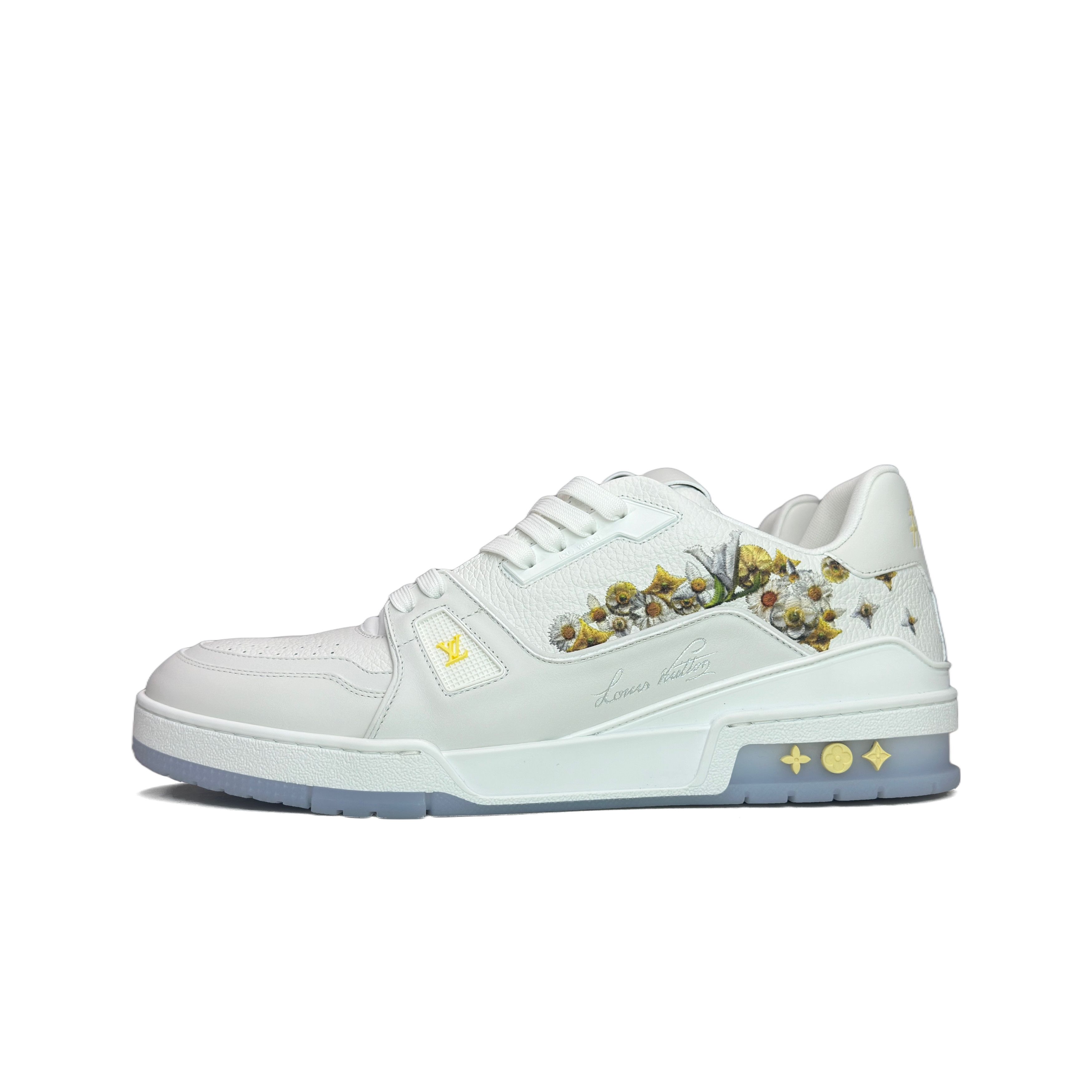 Louis Vuitton Louis Vuitton Floral Embroidered Trainer Sneakers Size 11 Size US 11 / EU 44 - 1 Thumbnail