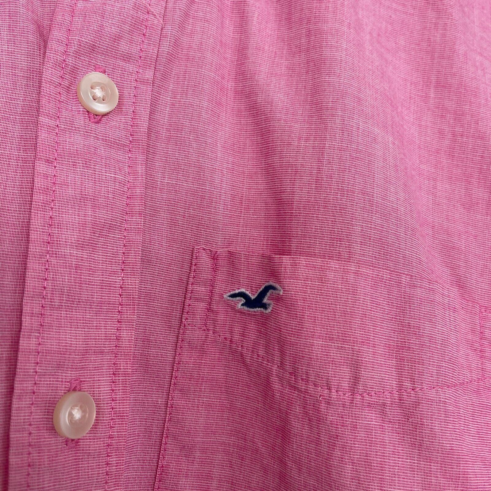 Hollister Hollister Button Down Shirt Pink Pocket Lightweight Mens XL Size US XL / EU 56 / 4 - 3 Thumbnail