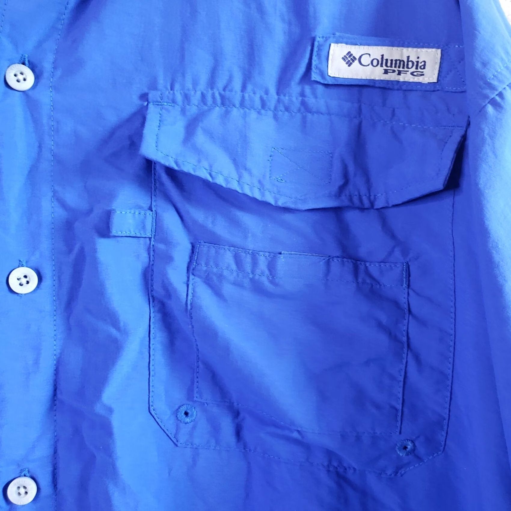 Vintage Columbia PFG Shirt Mens Blue XL Long Sleeve Button Up Fishing Size US XL / EU 56 / 4 - 4 Thumbnail