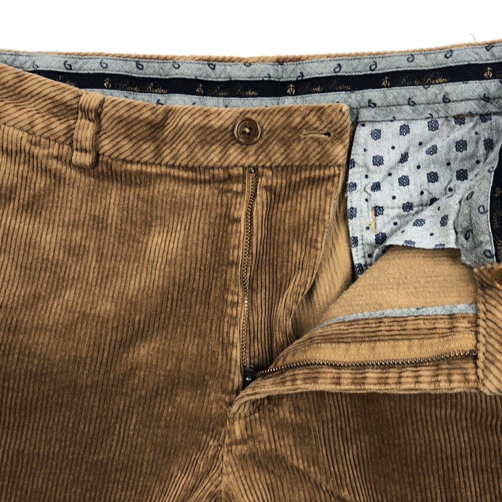 Brooks Brothers Brooks Brothers Clark Fit Men's Corduroy Pants W34 L32 Brown Flat Front Casual Size US 34 / EU 50 - 2 Thumbnail