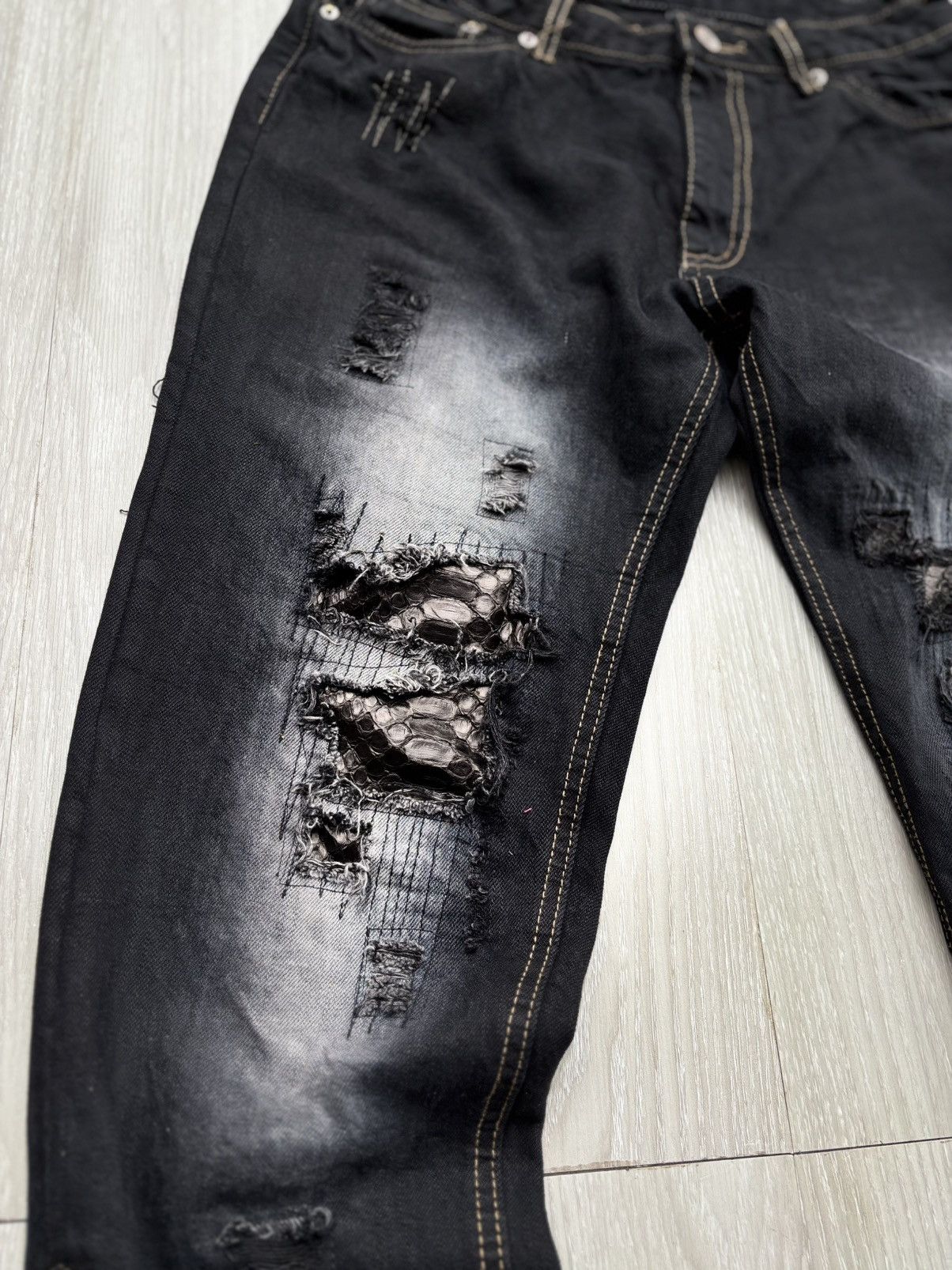 Japanese Brand VERTGARMENTS lace up flare jeans Size US 30 / EU 46 - 2 Thumbnail