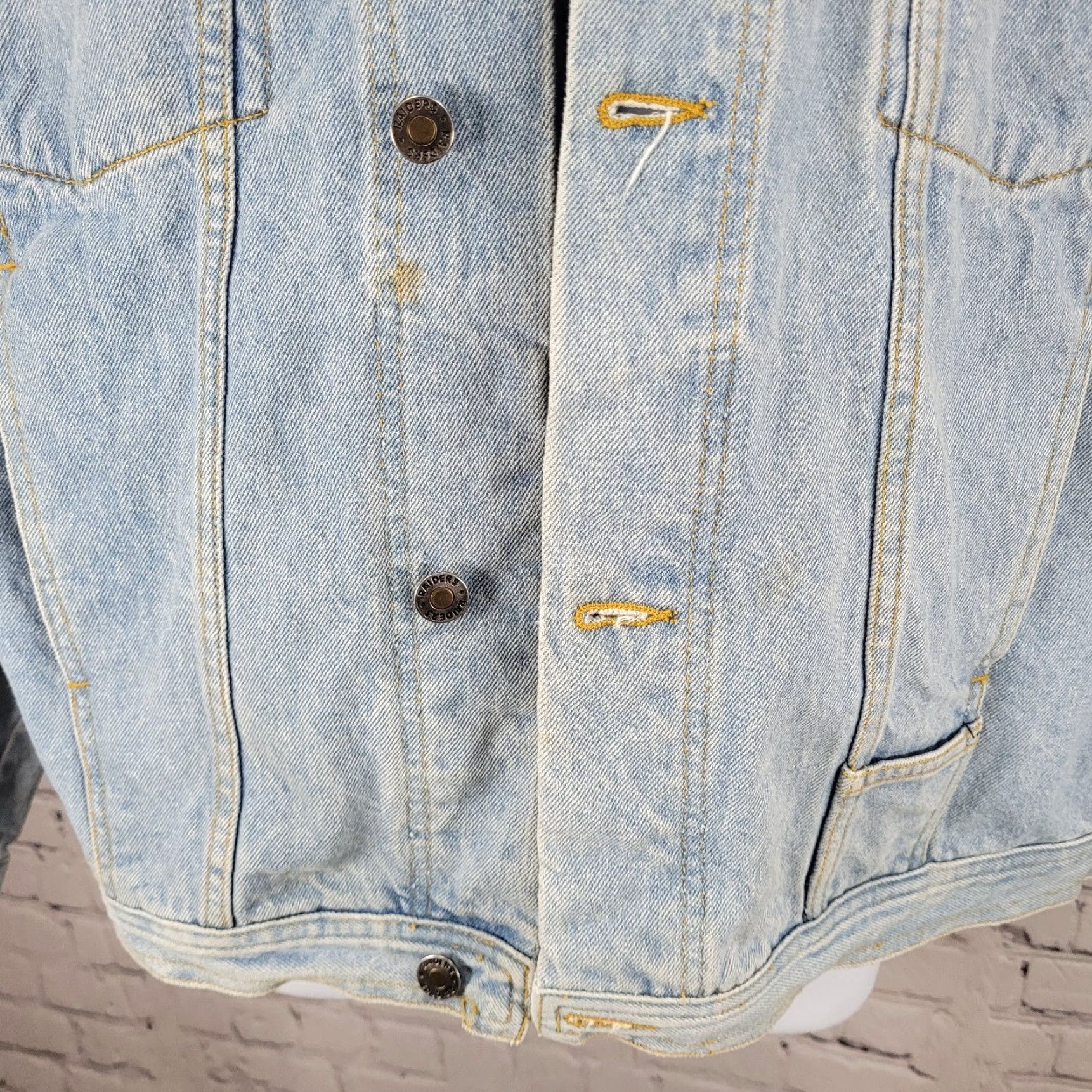 Denime VINTAGE The Raiders Motorcycles Blue Denim Heavy Cotton Light Wash Jean Jacket Size 52 Size US 36 / EU 52 - 5 Thumbnail