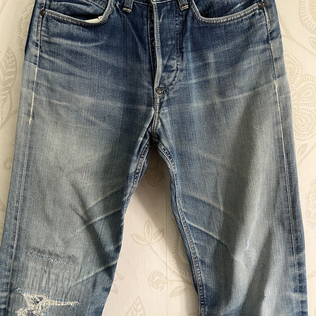 Japanese Brand × Lee × Vintage Vintage 1980s Redline Selvedge Lee Distressed Denim Size 28" / US 6 / IT 42 - 5 Thumbnail