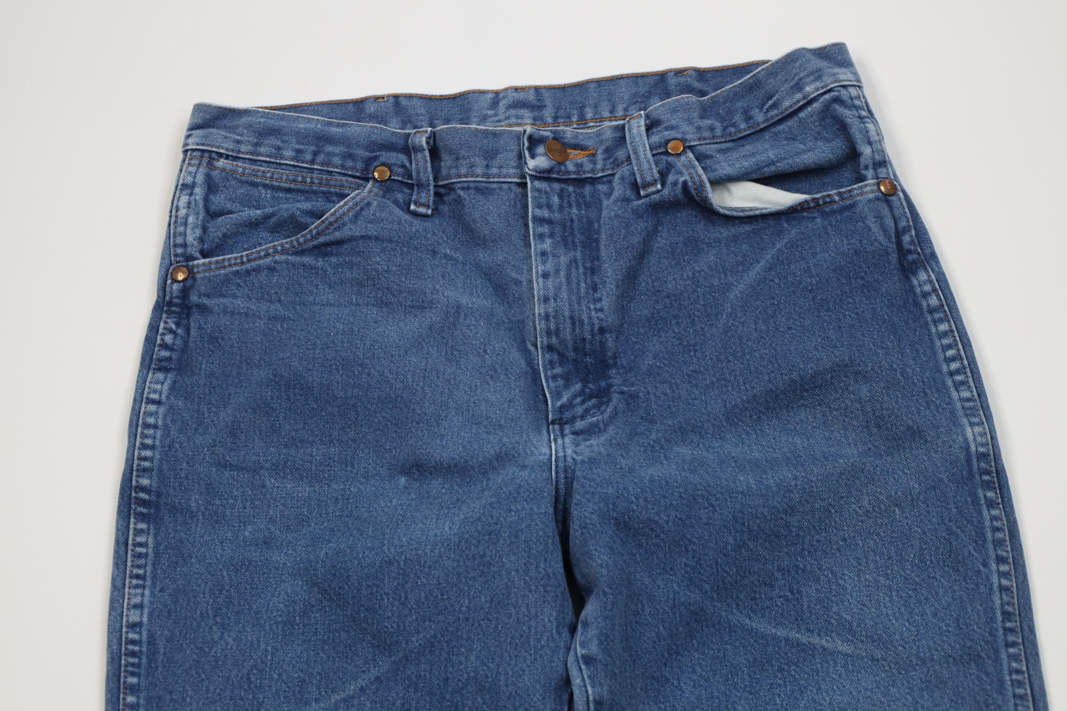 Wrangler Vintage 90s Wrangler Straight Leg Western Denim Jeans Blue Size US 34 / EU 50 - 2 Thumbnail