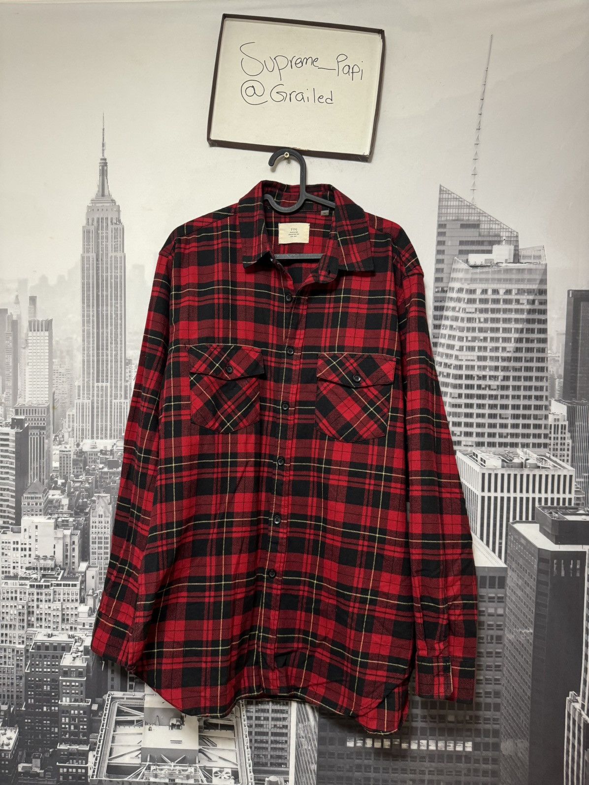 Fear of God F.O.G store Essentials Flannel Size Medium