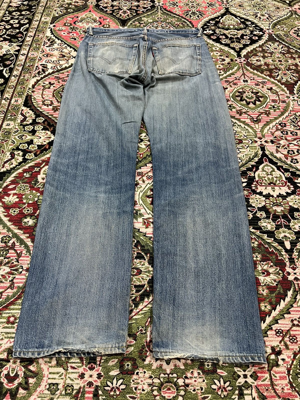Levi's VINTAGE LEVIS 505 E LVC SELVEDGE DISTRESSED WASHED JEANS Size US 32 / EU 48 - 2 Thumbnail