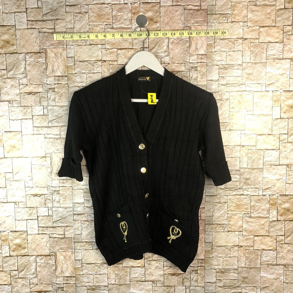 Mc Daud Black Cardigan Knitwear #A1235